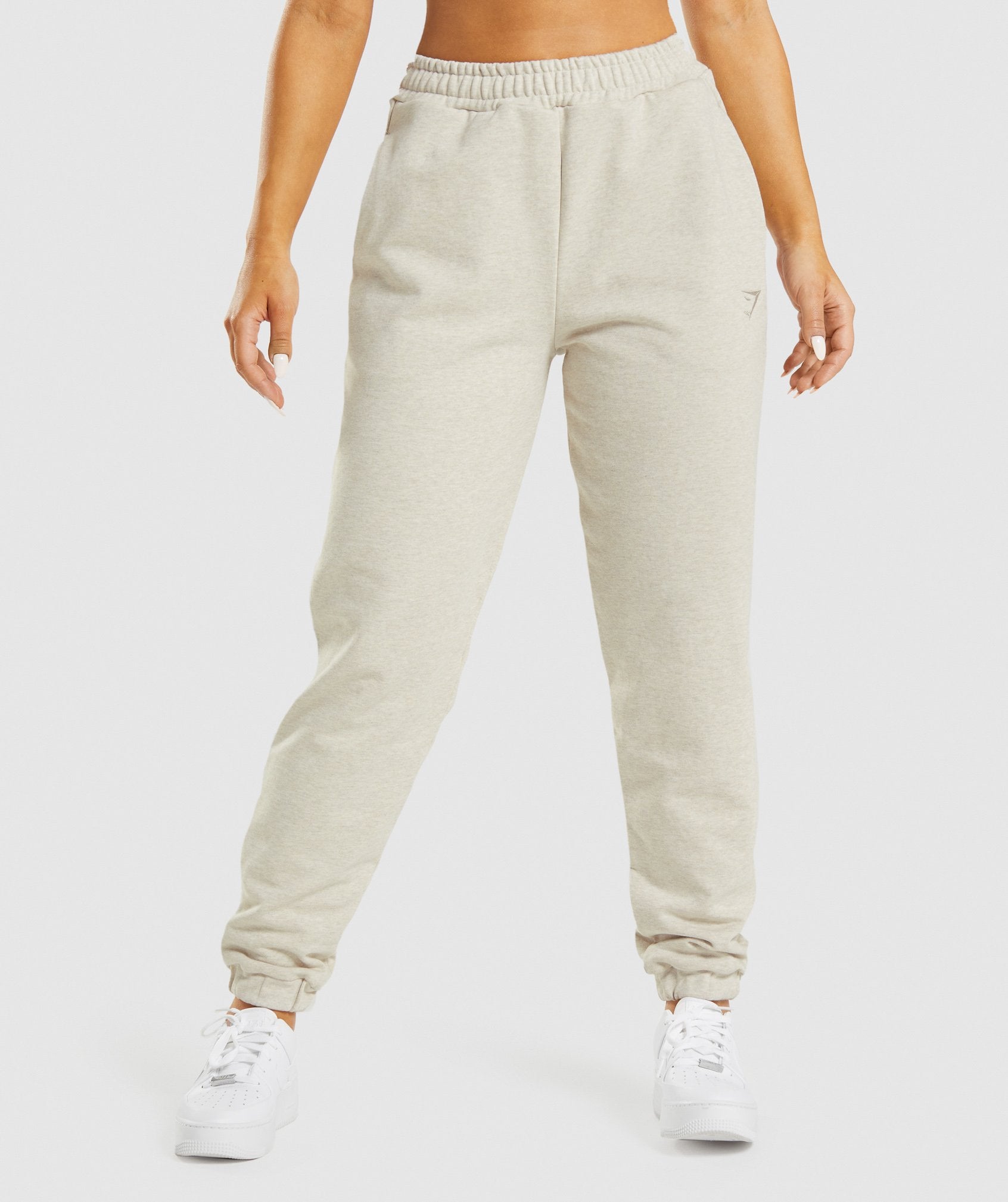 Beige Women's Gymshark Rest Day Sweats Jogger | JLYSVQ-807