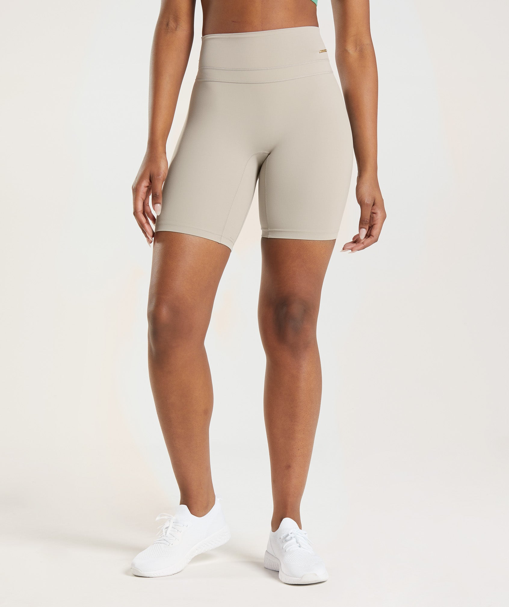 Beige Women's Gymshark Whitney Cycling Shorts | IEPSZC-524