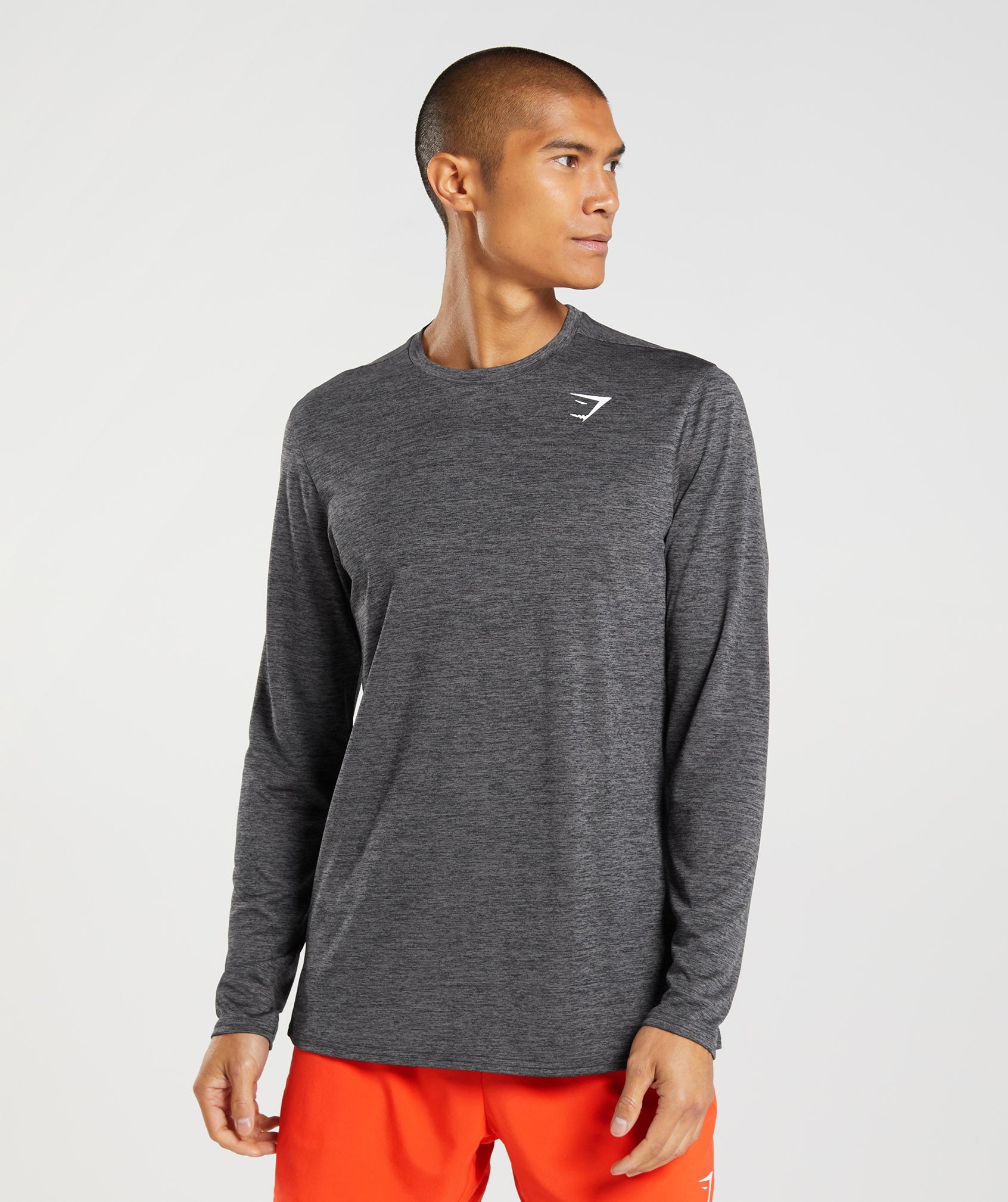 Black / Grey Men's Gymshark Arrival Long Sleeve T Shirts | BSRNPJ-987