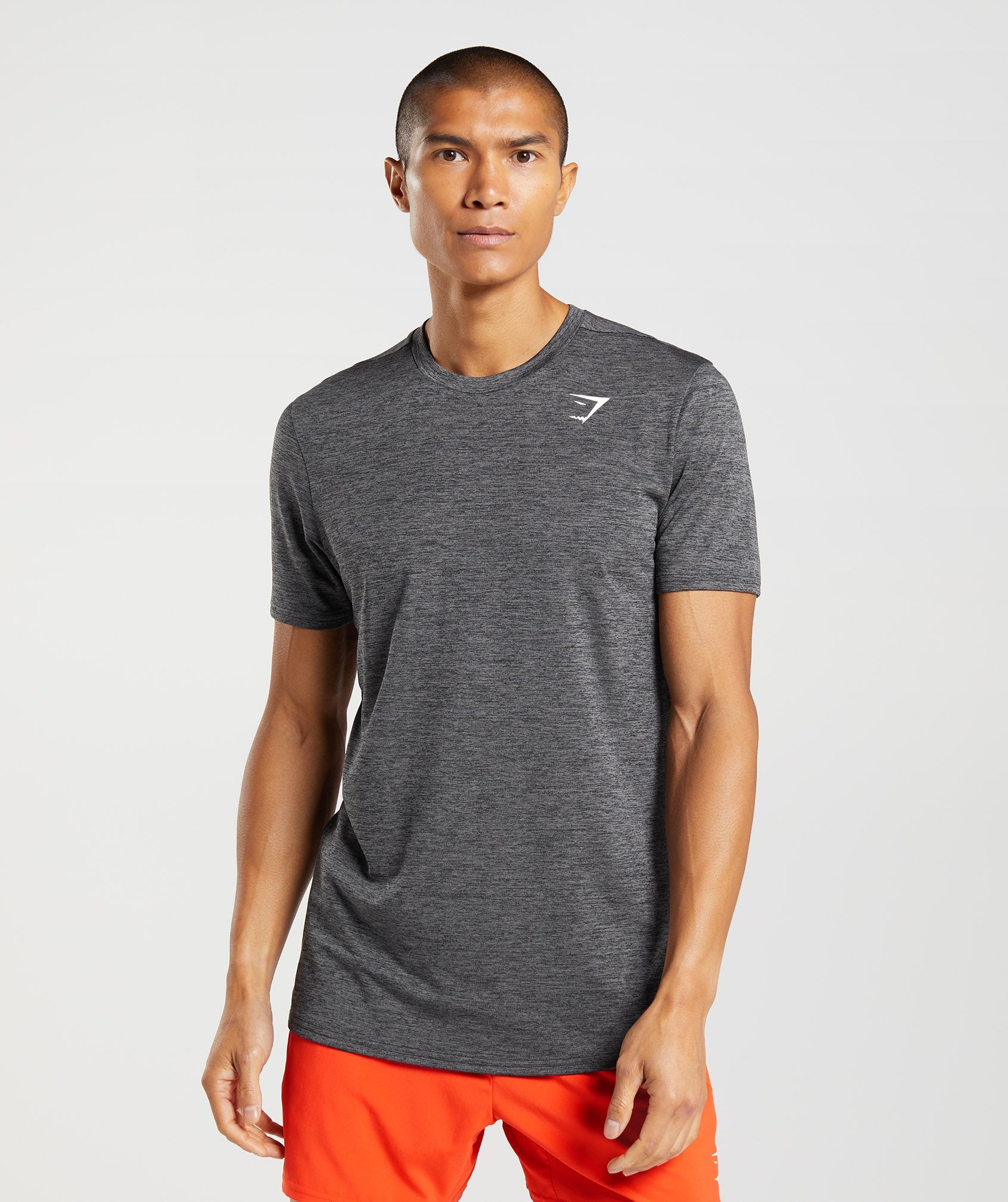 Black / Grey Men's Gymshark Arrival Marl T Shirts | VOGBER-724