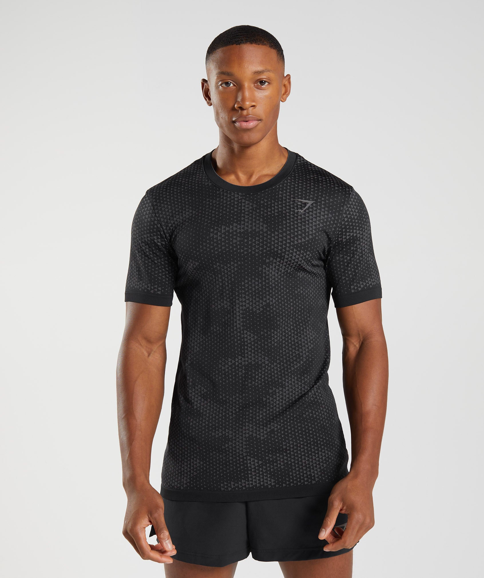 Black / Grey Men's Gymshark Sport Seamless T Shirts | WARSJB-678