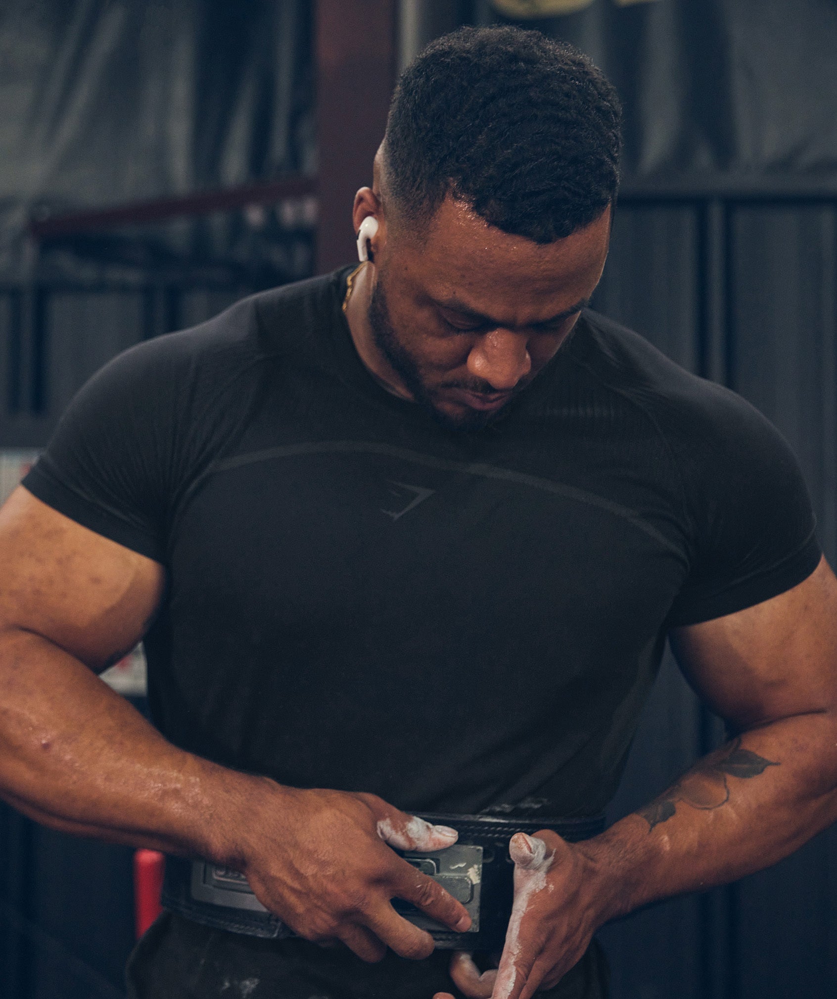 Black Men's Gymshark 315 Seamless T Shirts | FSLHWJ-135