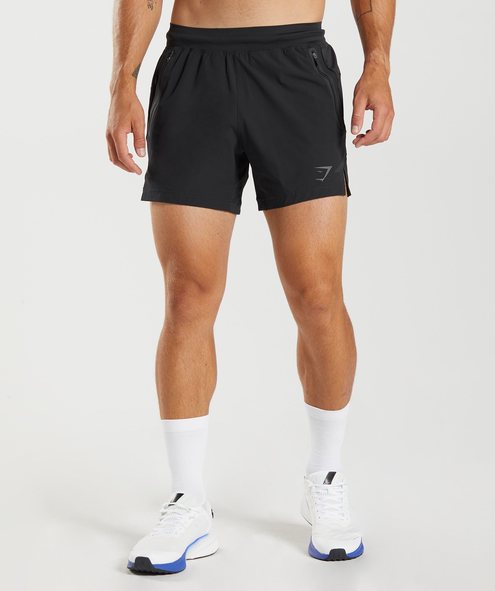 Black Men's Gymshark Apex 5" Perform Shorts | BWDMCO-837