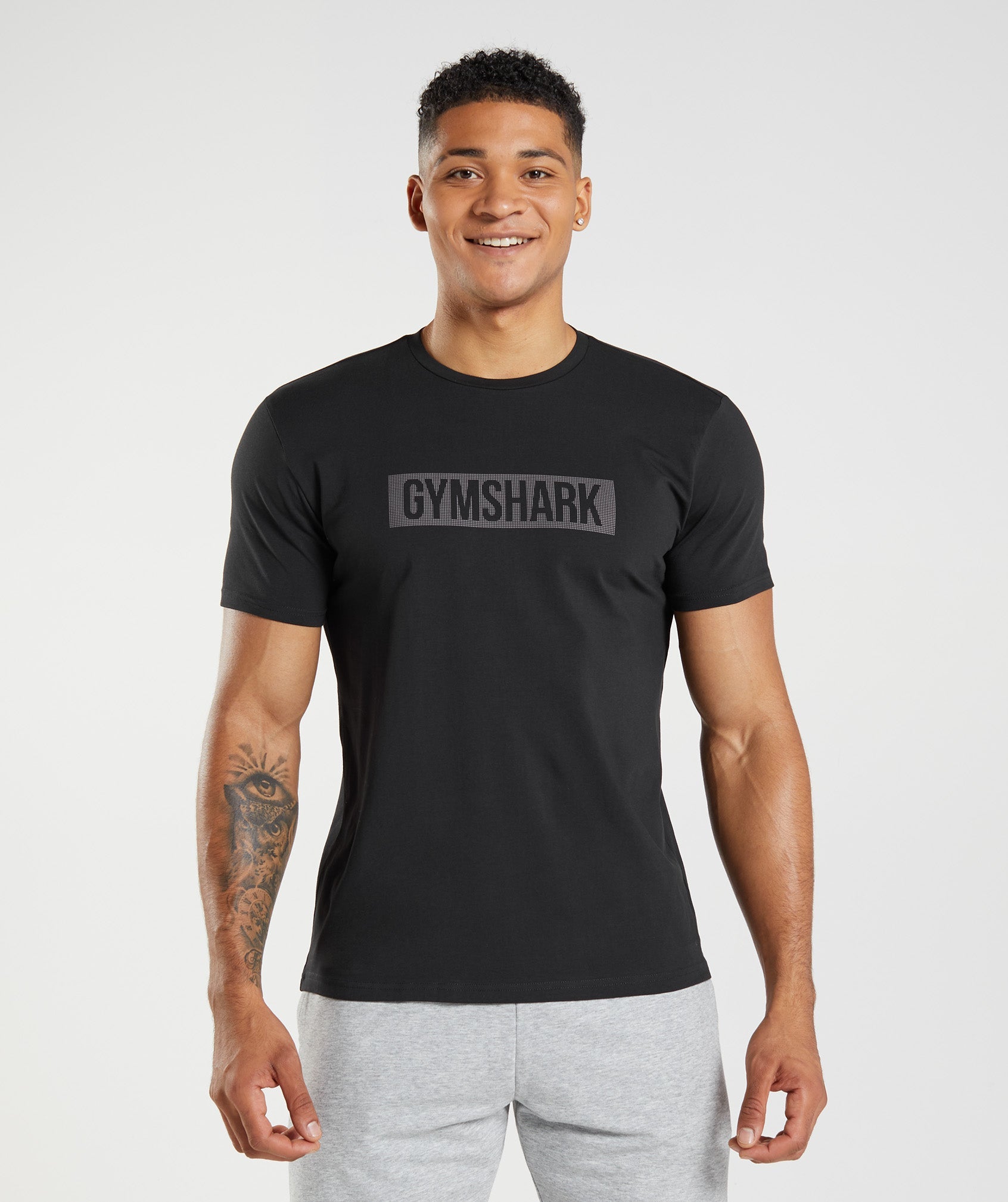 Black Men's Gymshark Block T Shirts | FSJAIM-965