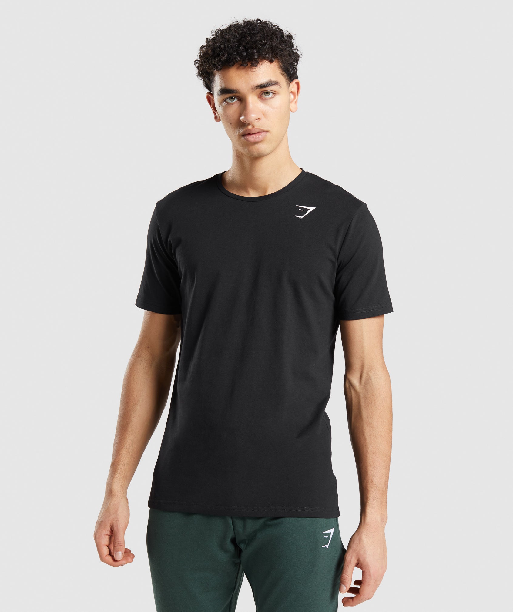 Black Men's Gymshark Essential T Shirts | ZEDUHG-146