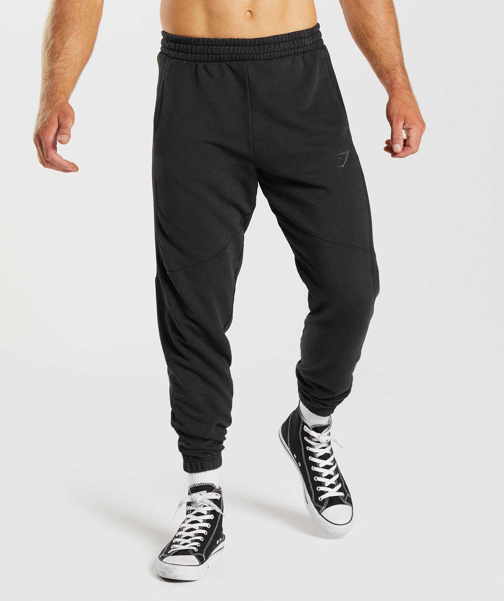 Black Men's Gymshark Power Washed Jogger | ORPDZU-103