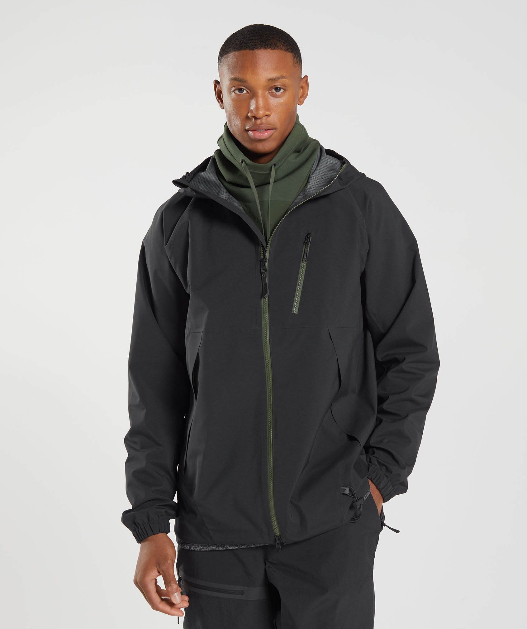 Black Men's Gymshark Retake Jackets | UHJXKN-283