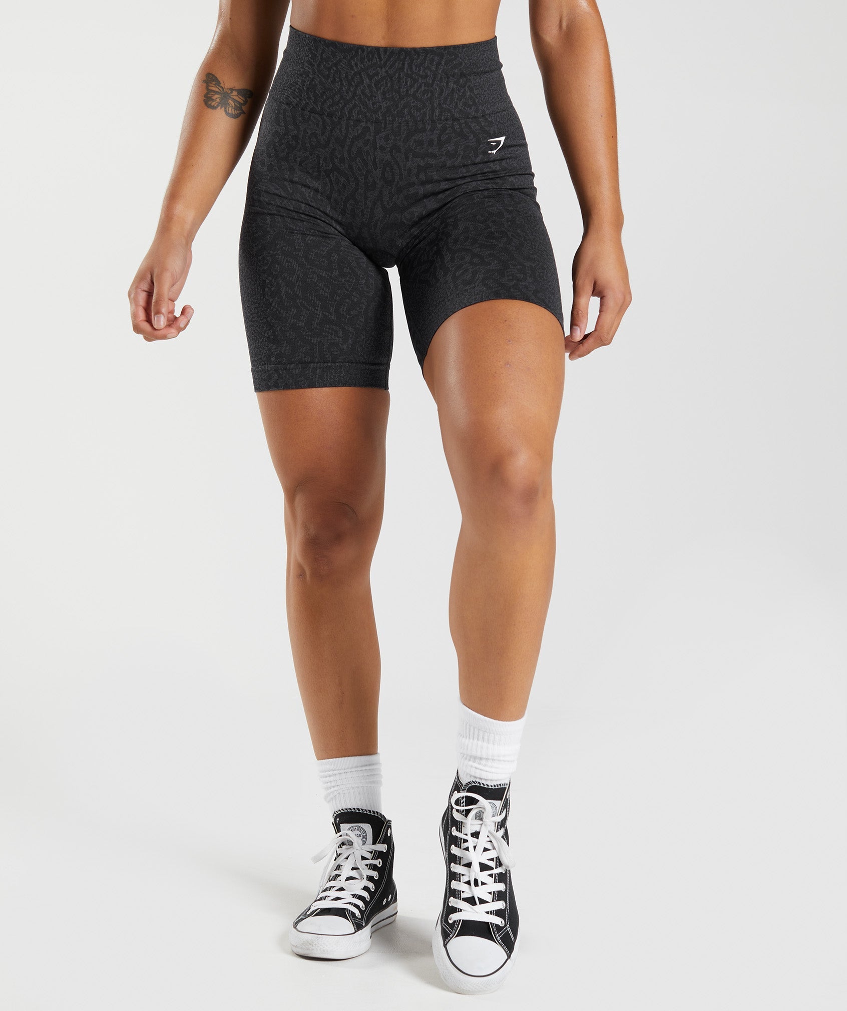 Black Women's Gymshark Adapt Animal Seamless Cycling Shorts | YICSRO-195