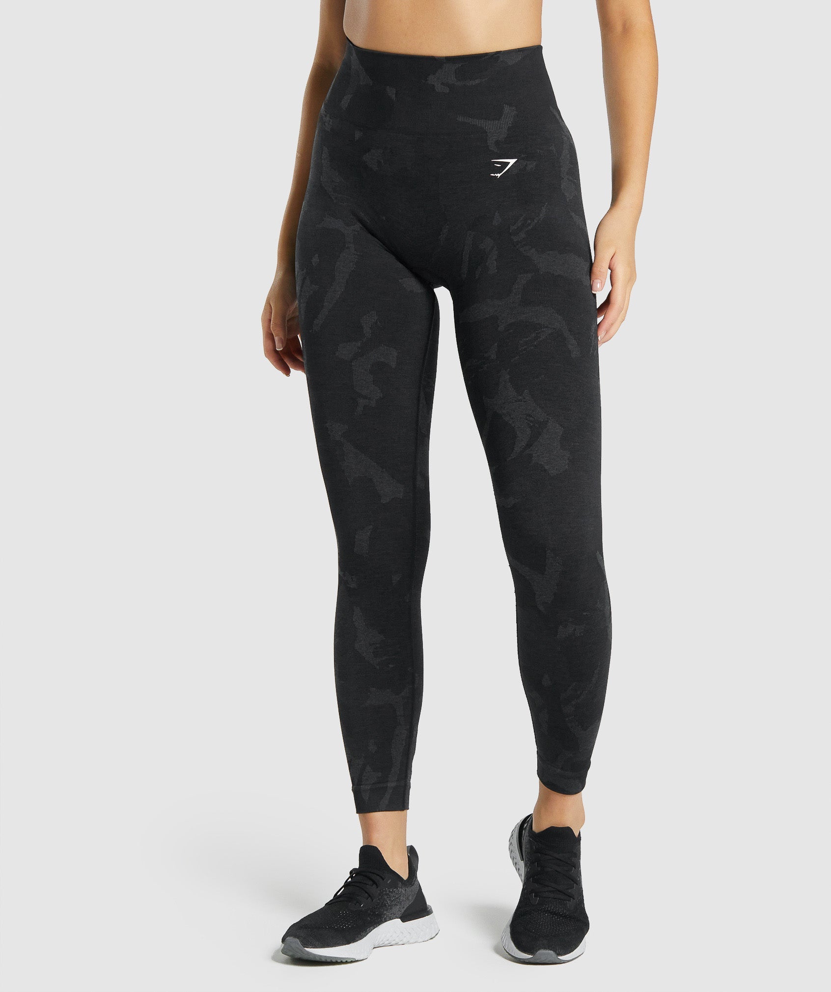 Black Women's Gymshark Adapt Camo Seamless Leggings | OPYRHZ-476