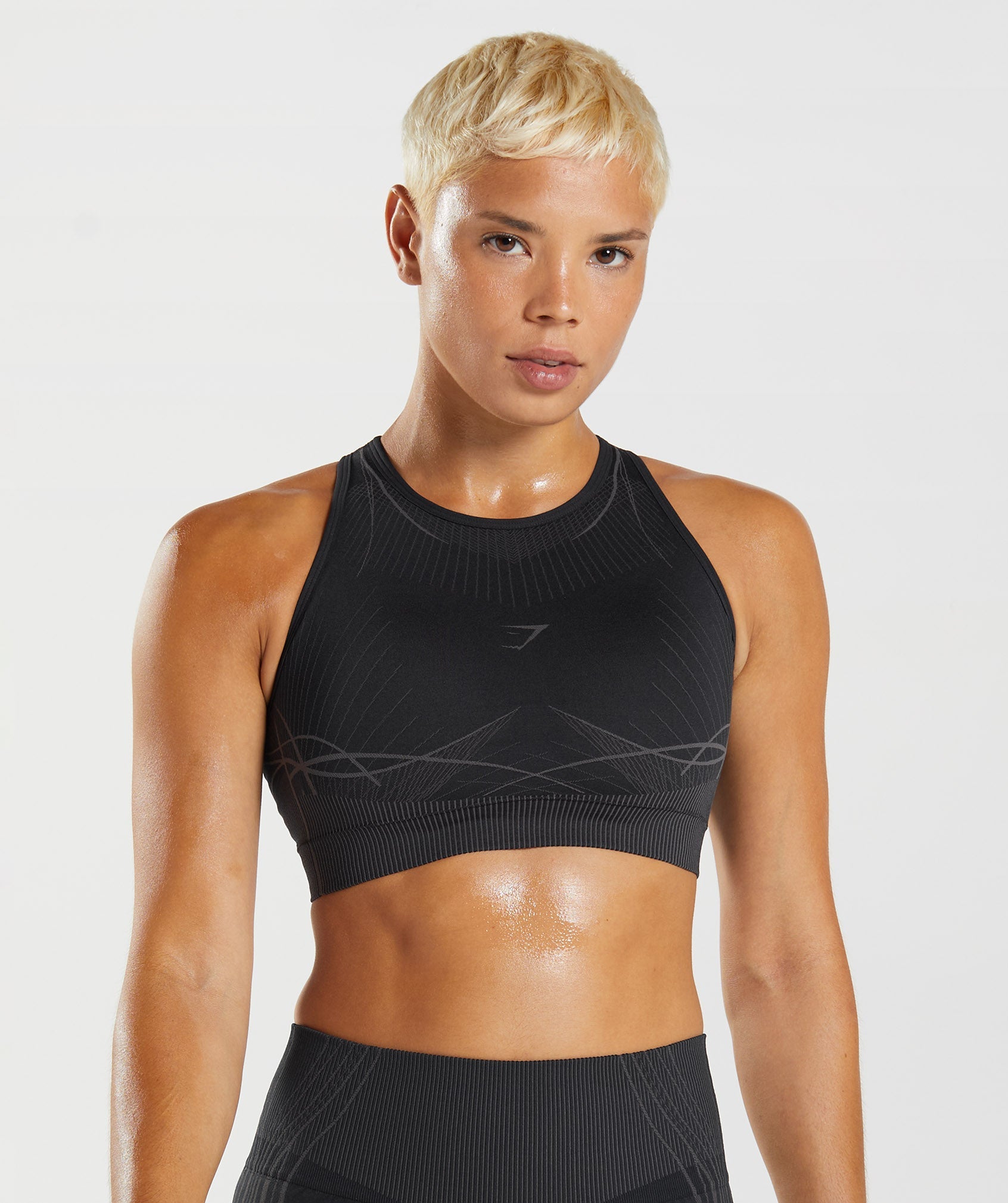 Black Women's Gymshark Apex Seamless Sports Bra | GBDZAV-172