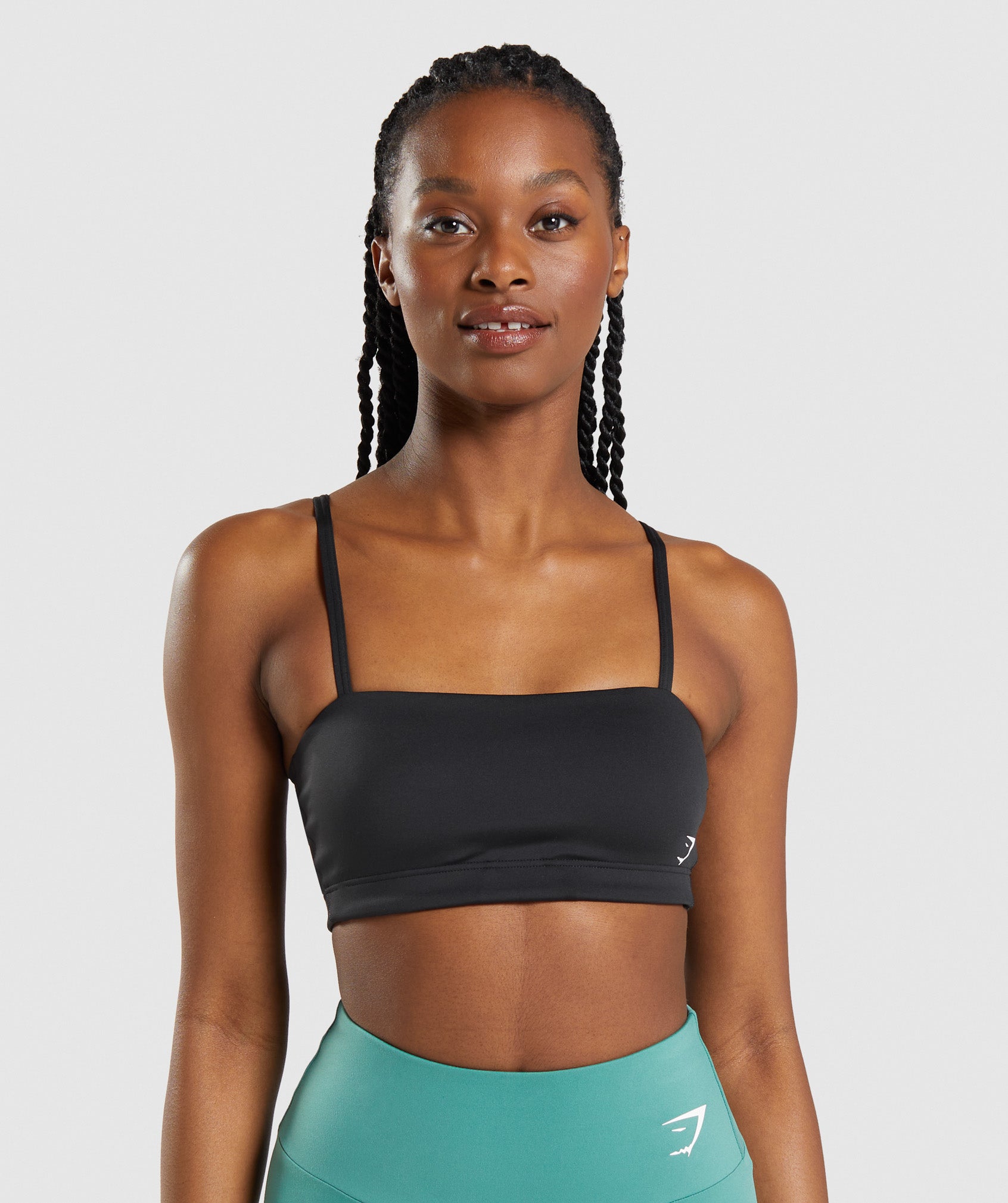 Black Women's Gymshark Bandeau Sports Bra | EFSITO-425