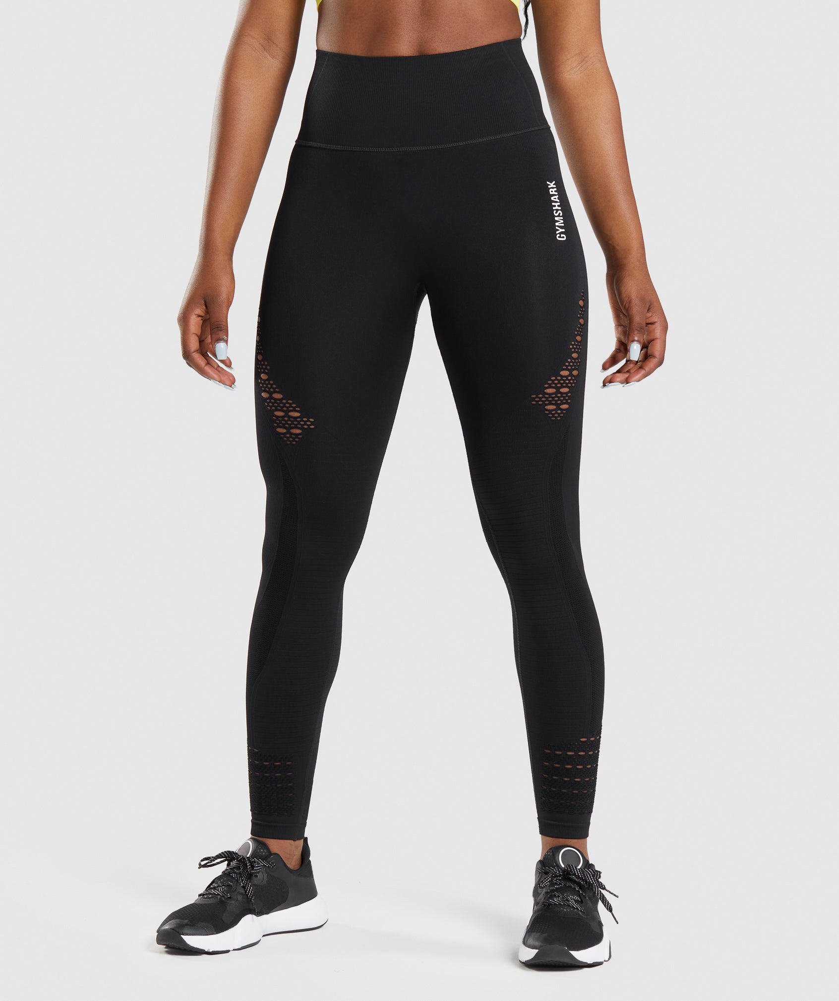 Black Women's Gymshark Energy Seamless Leggings | DOPFBR-685