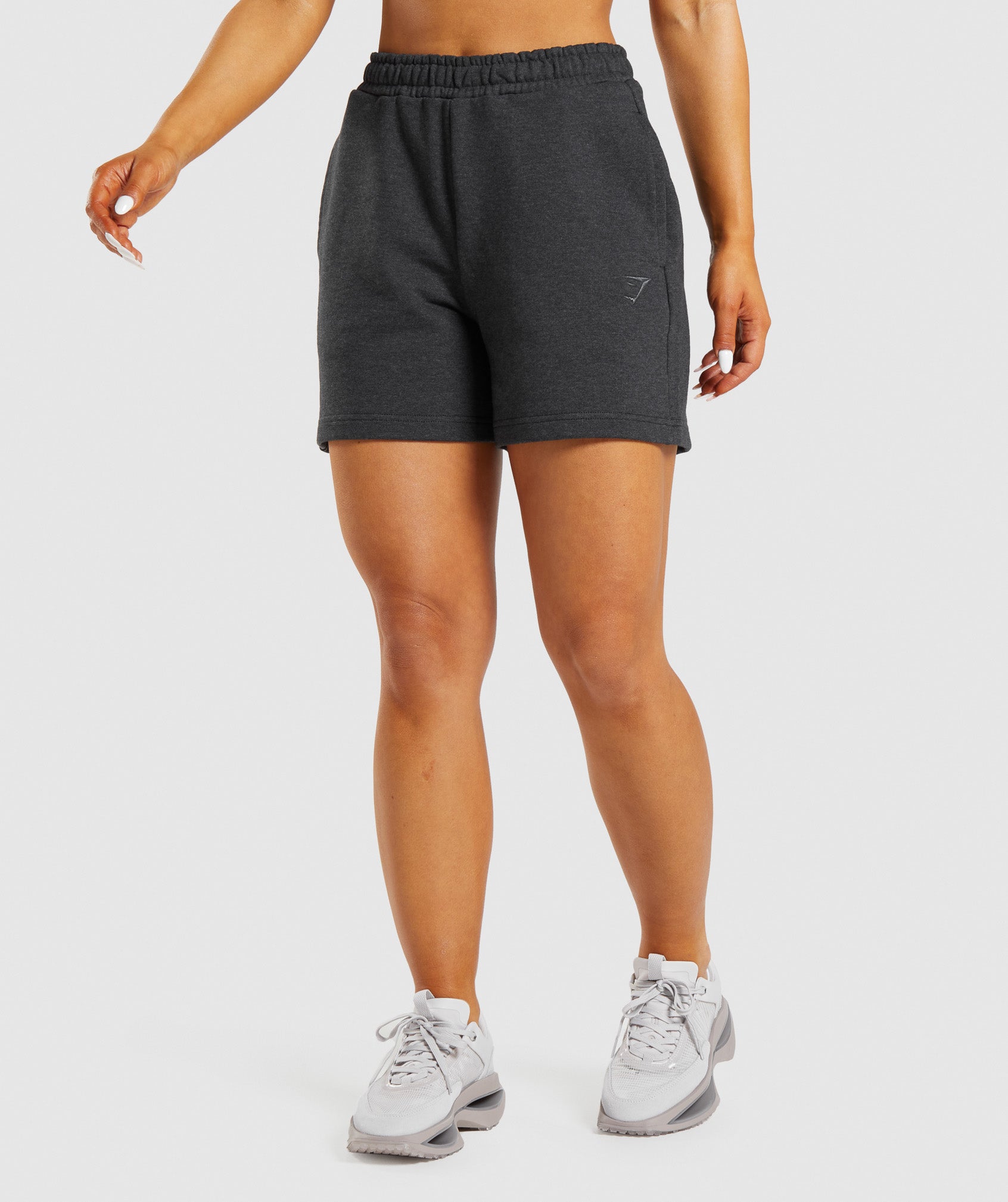 Black Women's Gymshark Rest Day Sweats Shorts | UNHXOQ-819