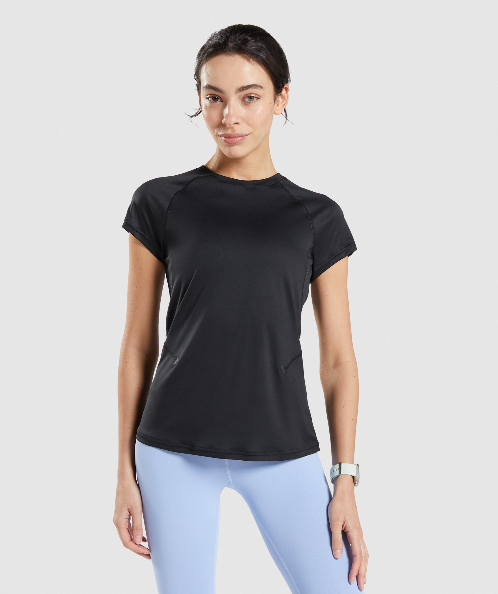 Black Women's Gymshark Speed T Shirts | NTYSUV-297