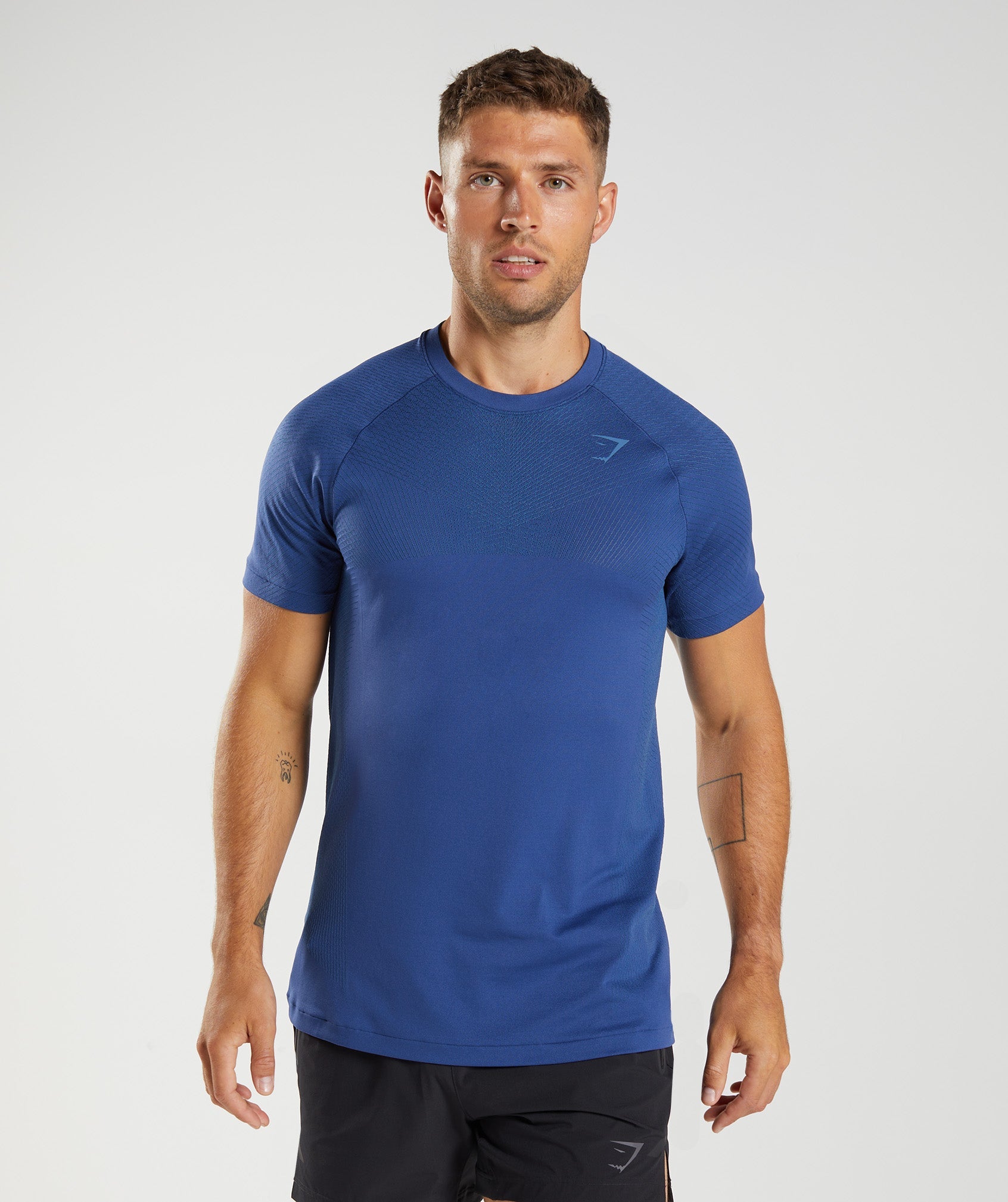 Blue Men's Gymshark Apex Seamless T Shirts | YEMKAG-920