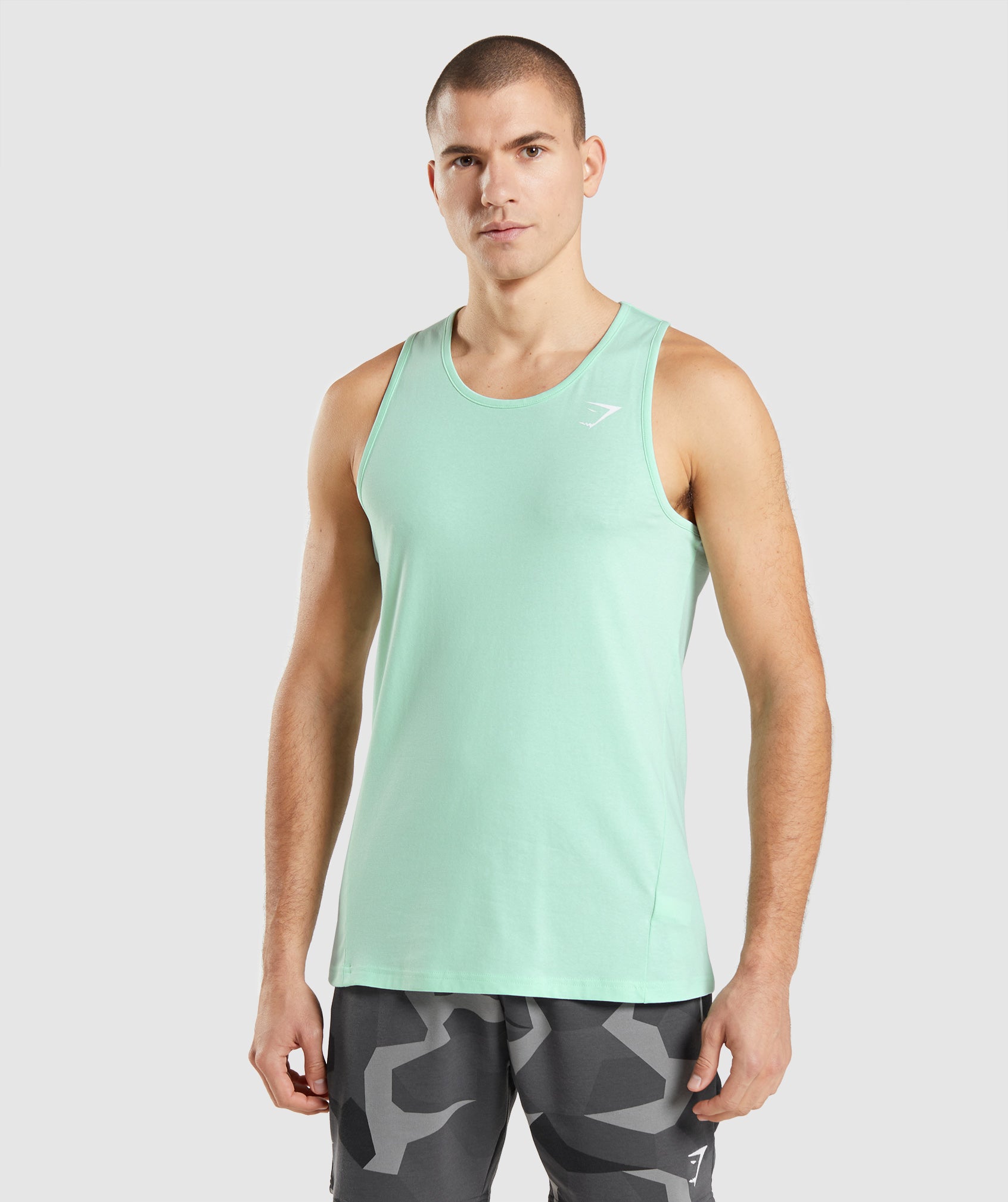 Blue Men's Gymshark Critical Tanks | ANSRDI-635