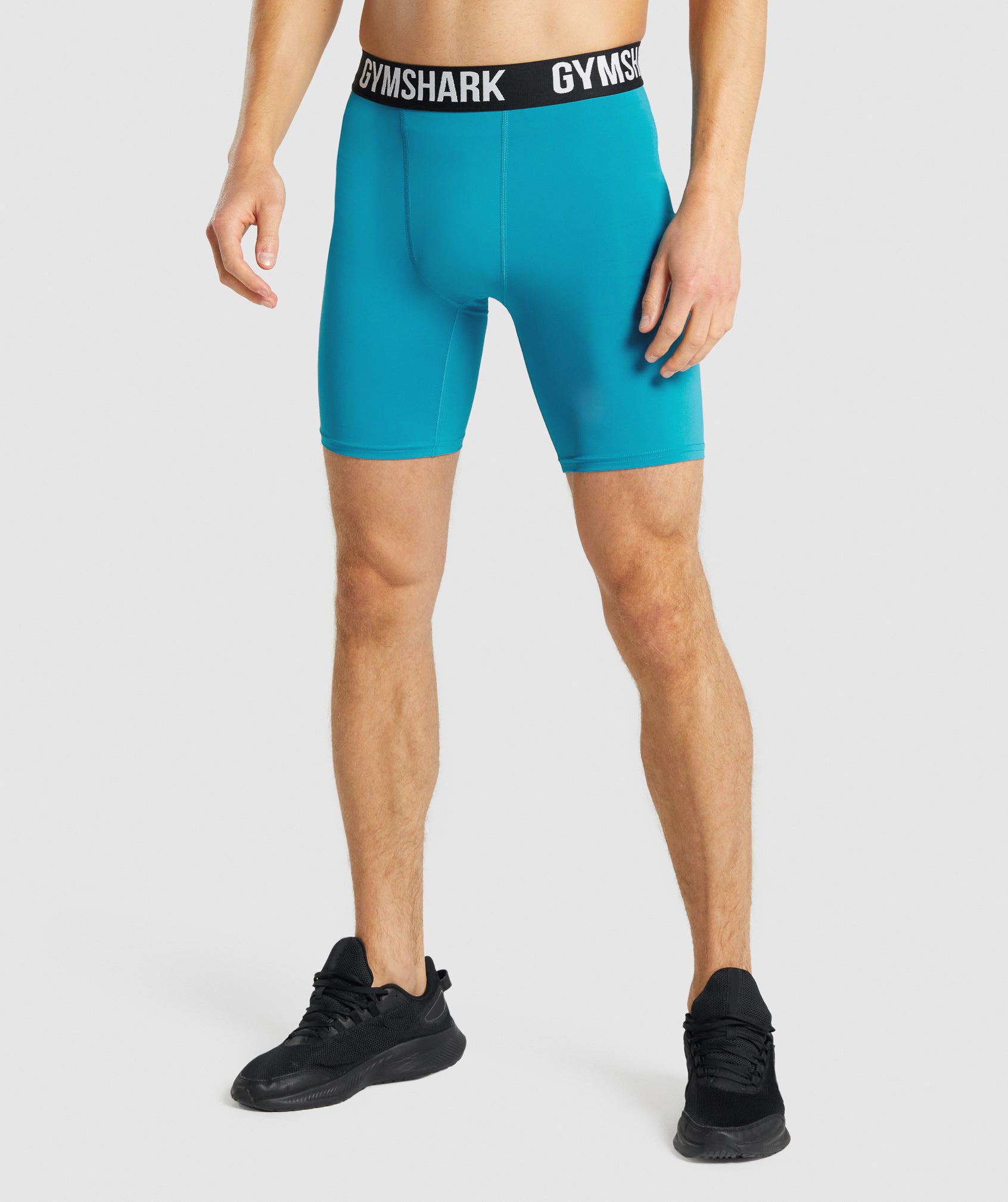 Blue Men's Gymshark Element Baselayer Shorts | AJVBEL-815