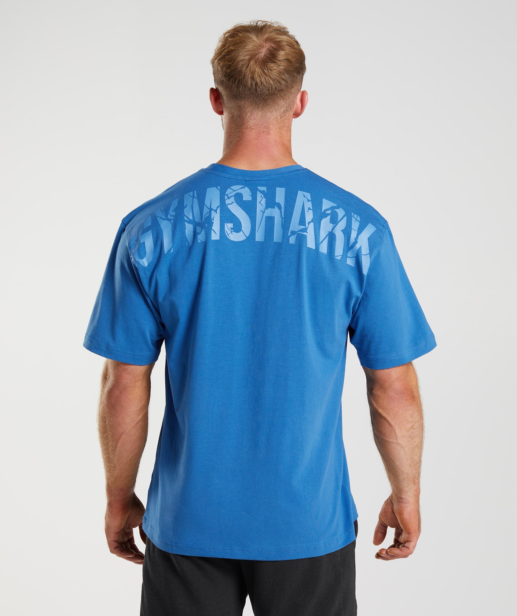 Blue Men's Gymshark Power T Shirts | HMLUKC-789