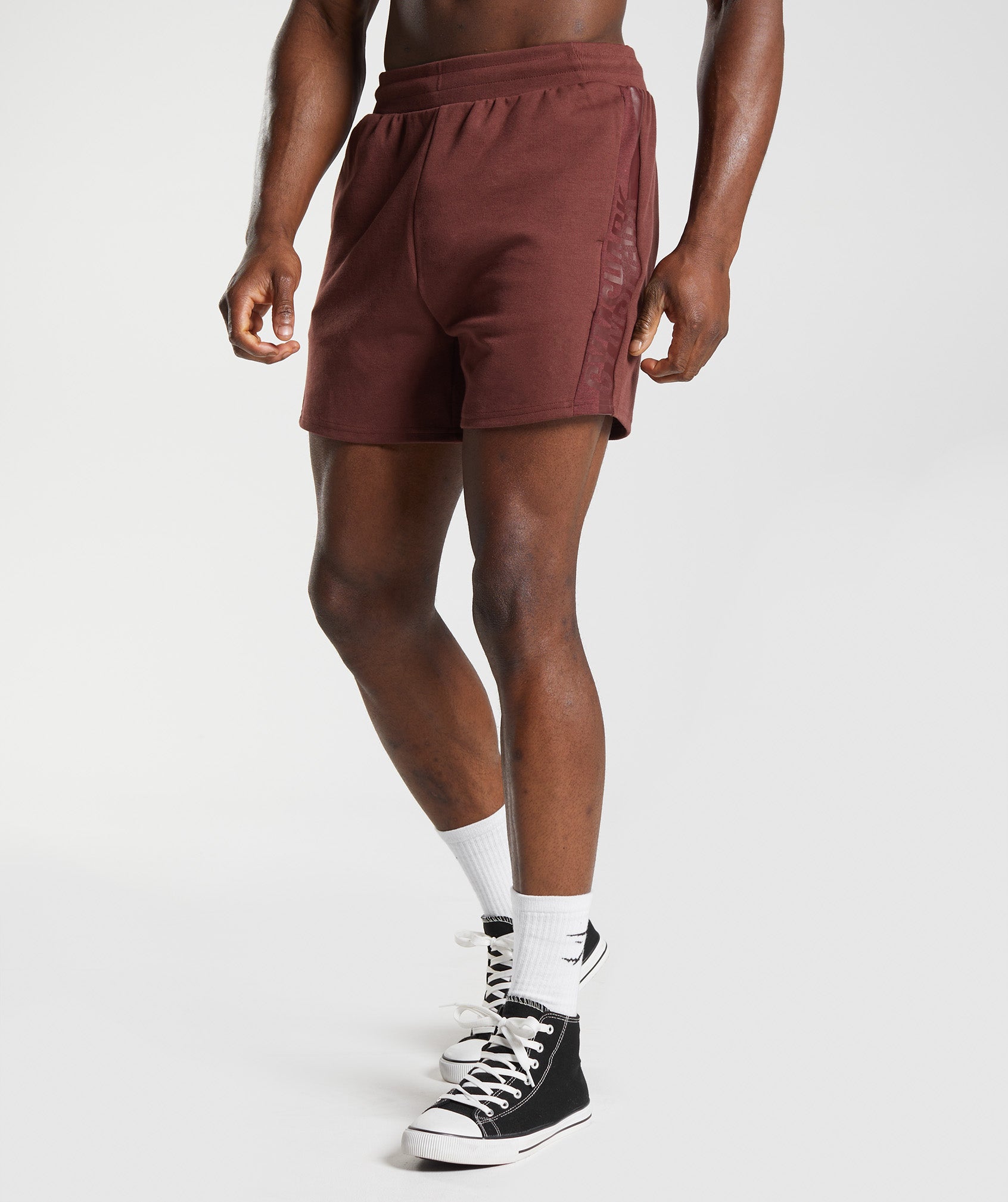 Brown Men's Gymshark Bold React 5" Shorts | TZGNMS-196