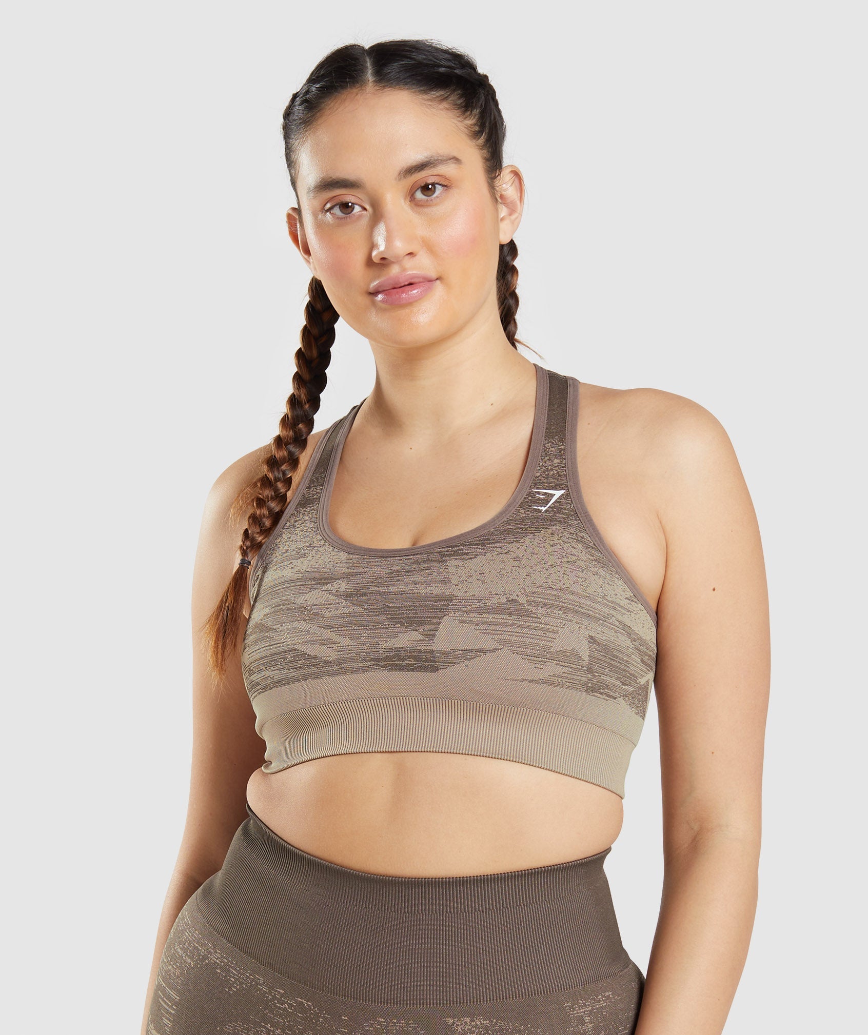 Brown Women's Gymshark Adapt Ombre Seamless Sports Bra | SENVAT-429