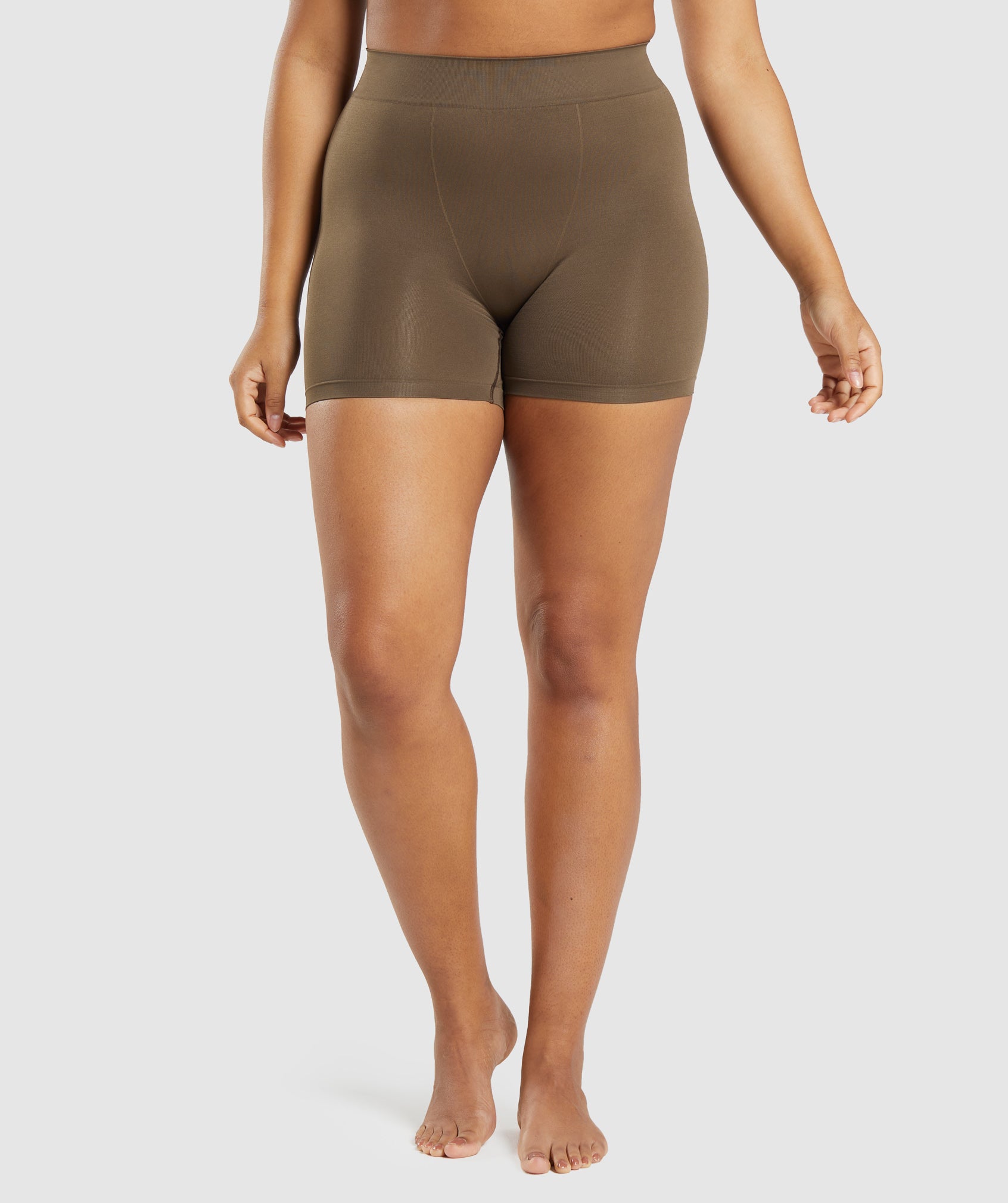 Brown Women's Gymshark Seamless Boxers Underwear | LIZFYR-810