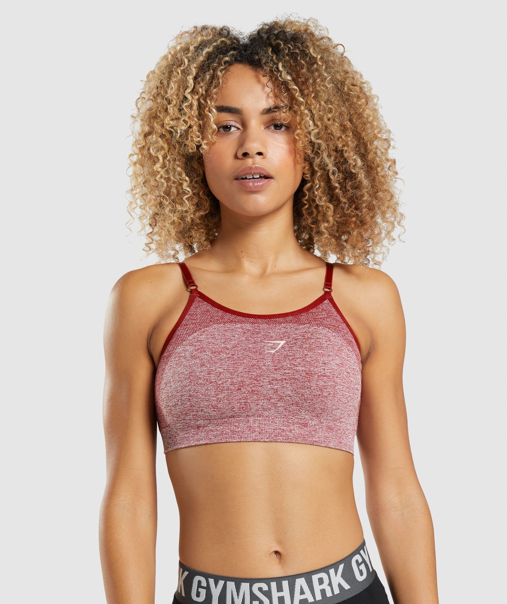 Burgundy Women's Gymshark Flex Strappy Sports Bra | PVCSKD-385