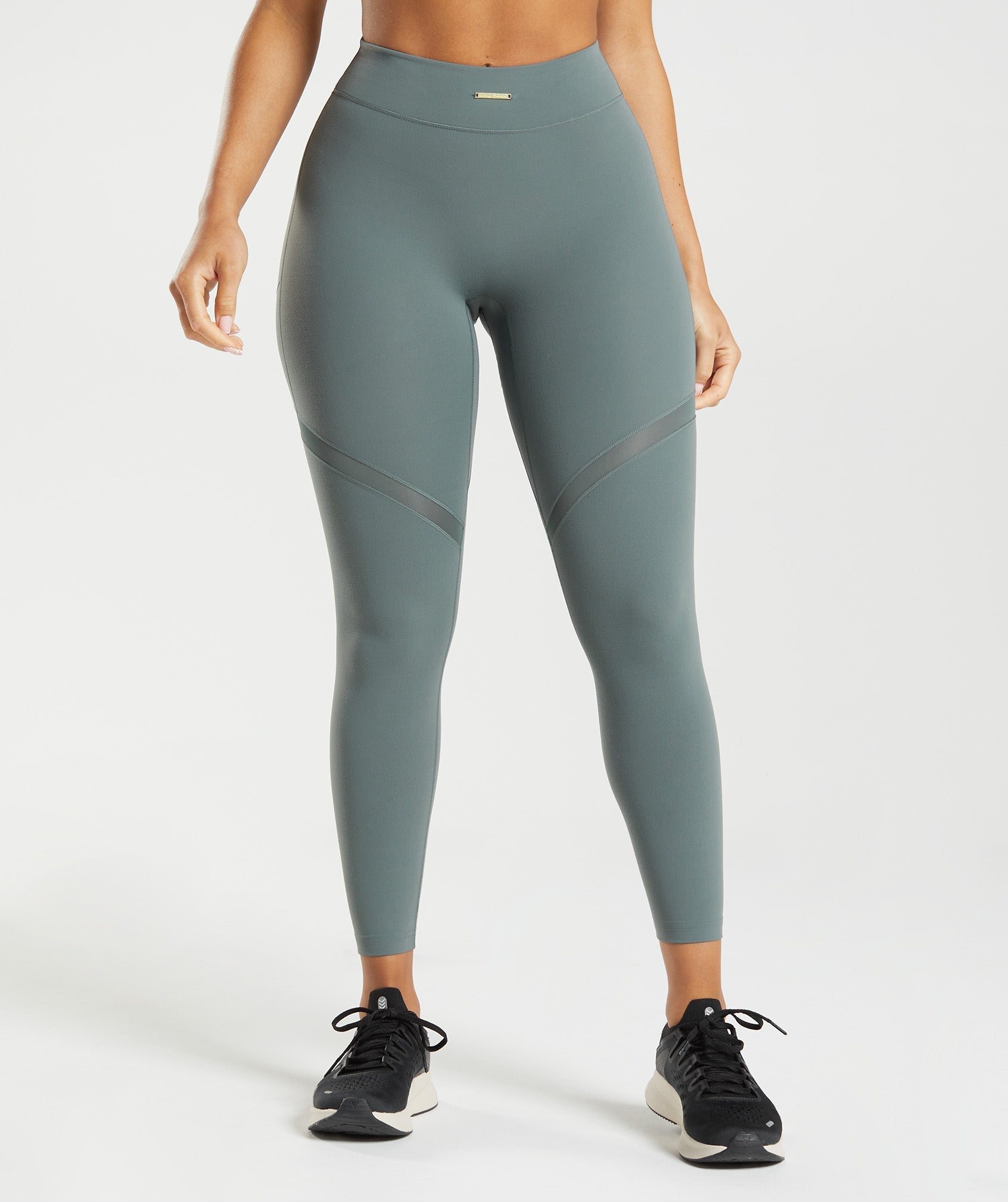 Dark Blue Women's Gymshark Whitney Mesh Leggings | NQUAVY-178