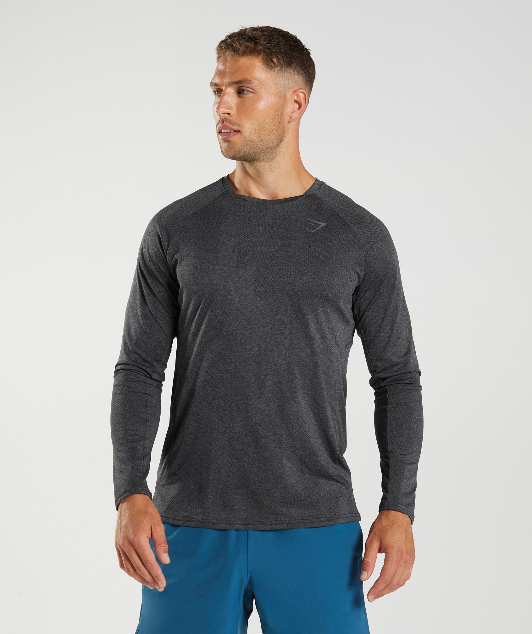 Dark Grey Men's Gymshark Apex Long Sleeve T Shirts | AXLTOW-928