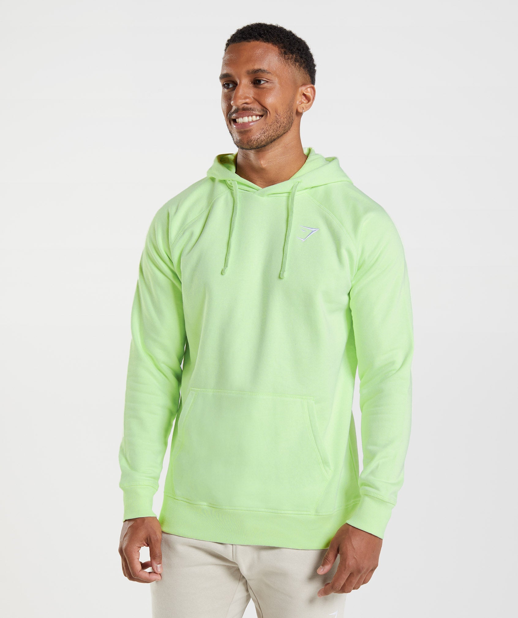 Green Men's Gymshark Crest Hoodie | ERHXPQ-254