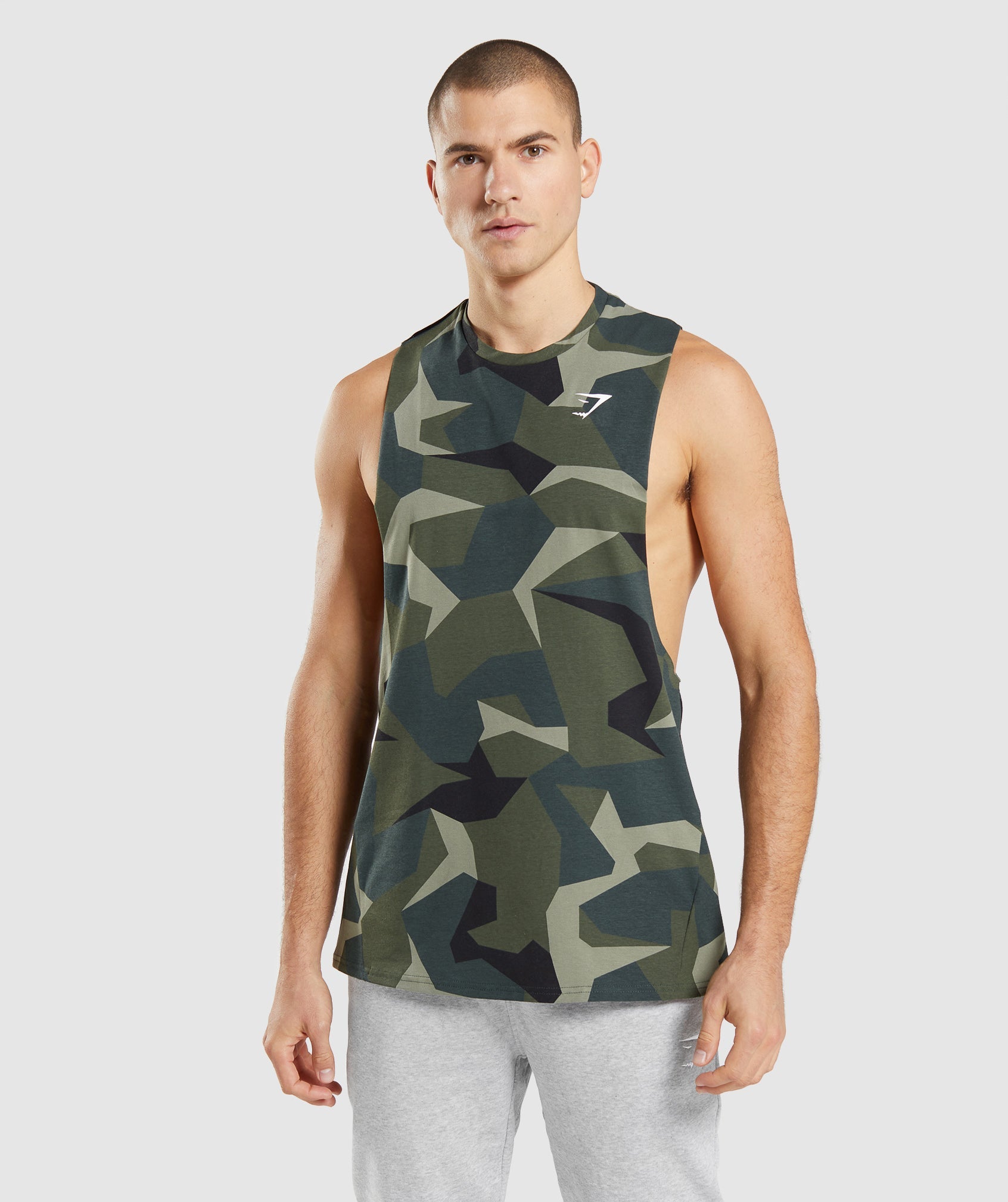 Green Men's Gymshark Critical Drop Arm Tanks | QJEMPI-859