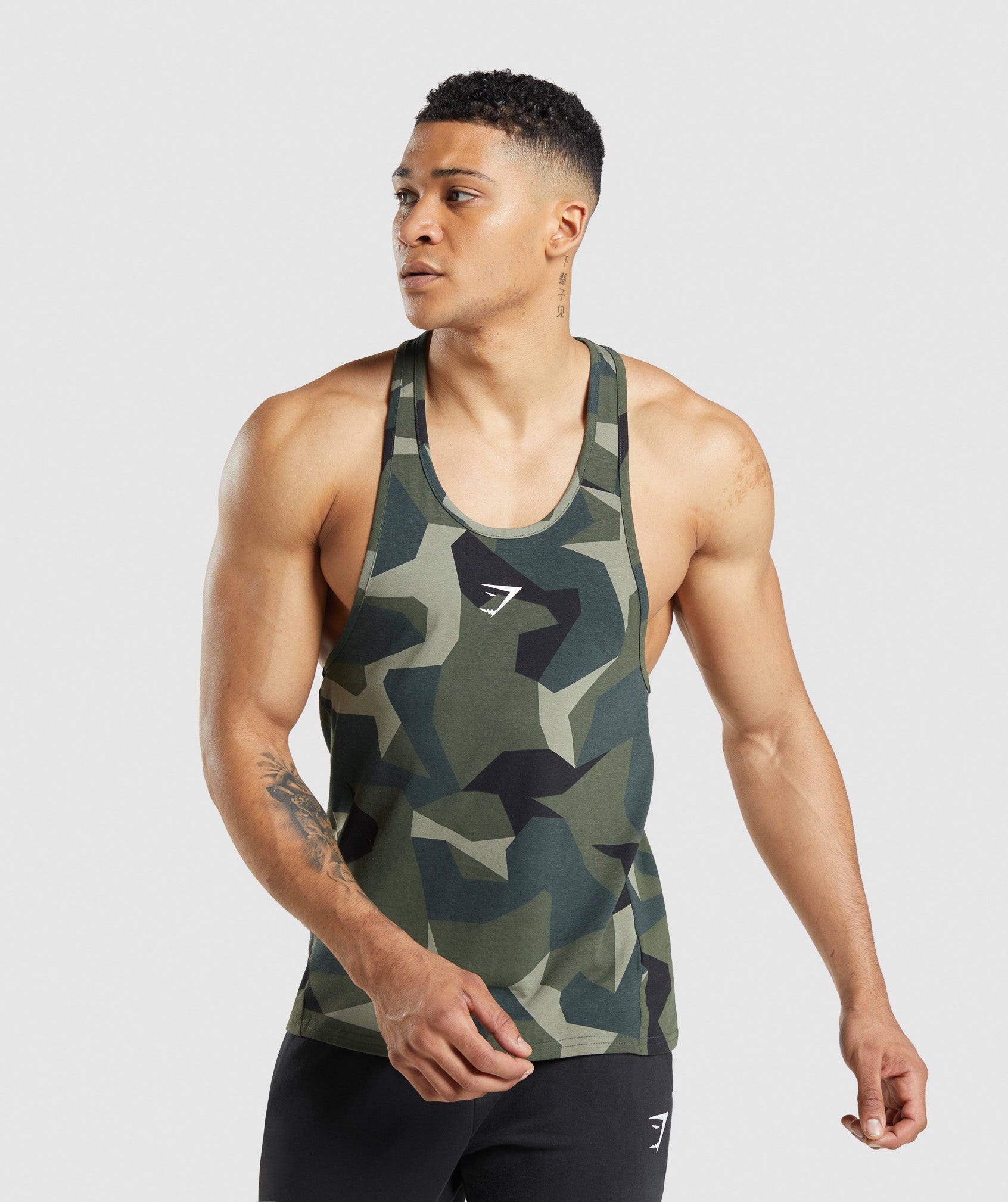 Green Men's Gymshark Critical Stringer Vest | NPJZCW-085