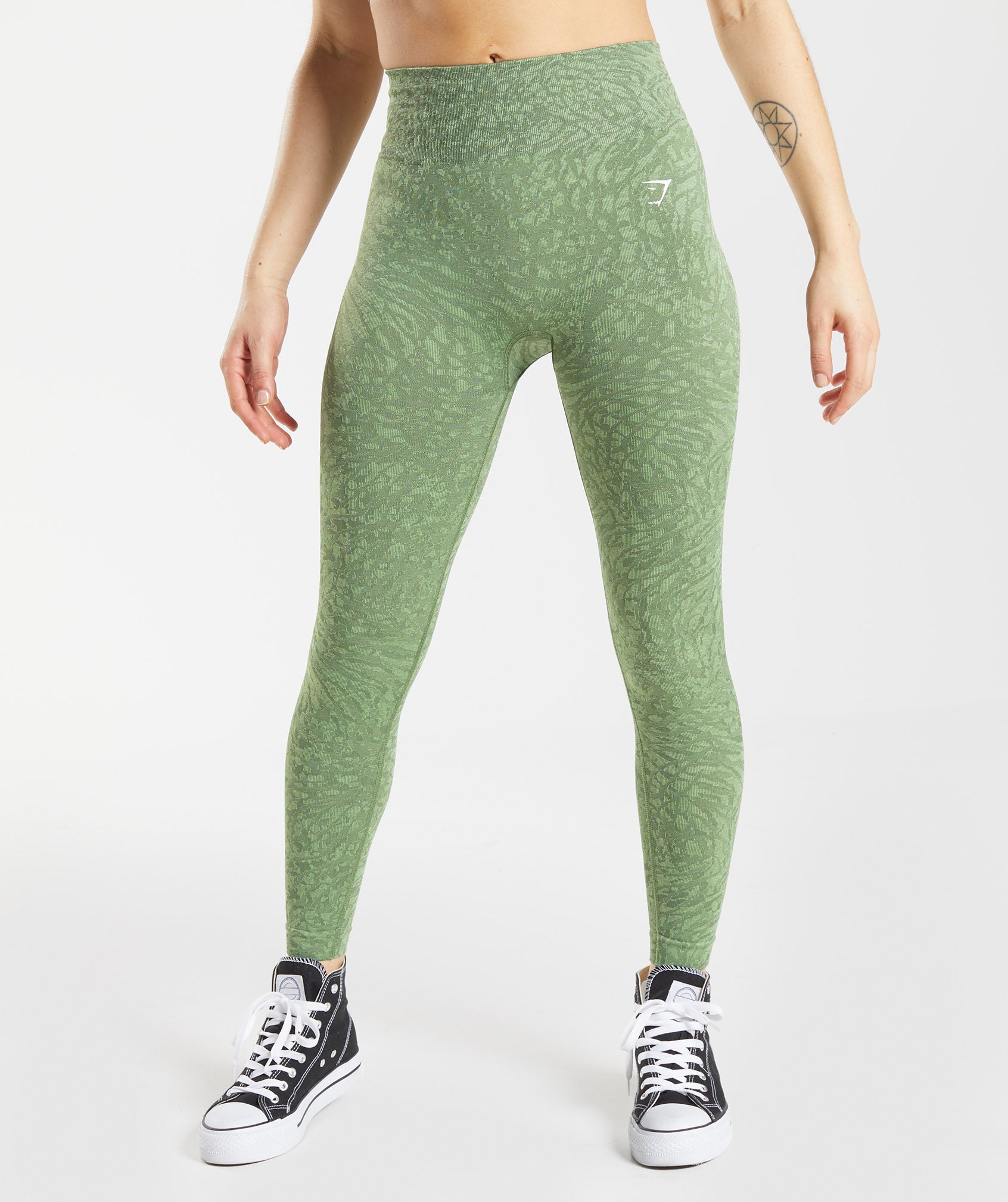 Green Women's Gymshark Adapt Animal Seamless Leggings | WKNFJR-543