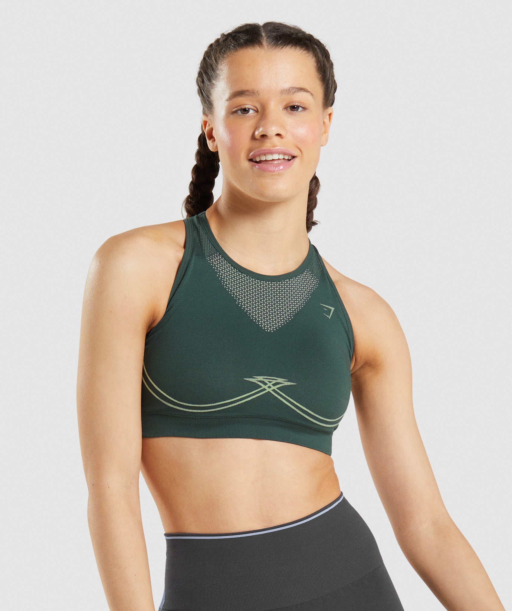 Green Women's Gymshark Apex Seamless Sports Bra | HNCDWQ-085