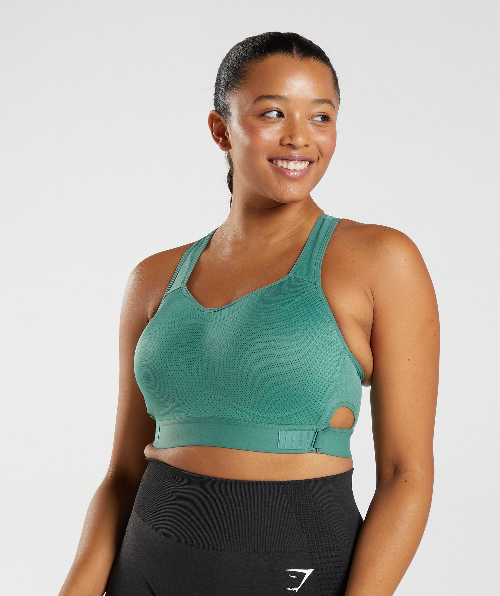 Green Women's Gymshark Racerback High Support Sports Bra | LRETAQ-317