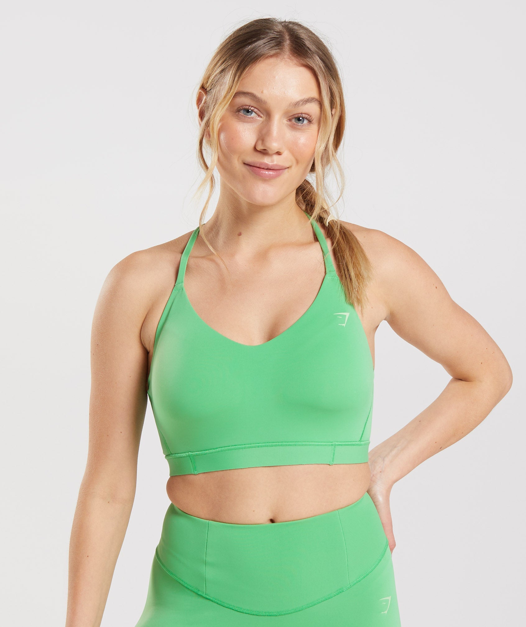 Green Women's Gymshark Studio Sports Bra | CAMTKS-576