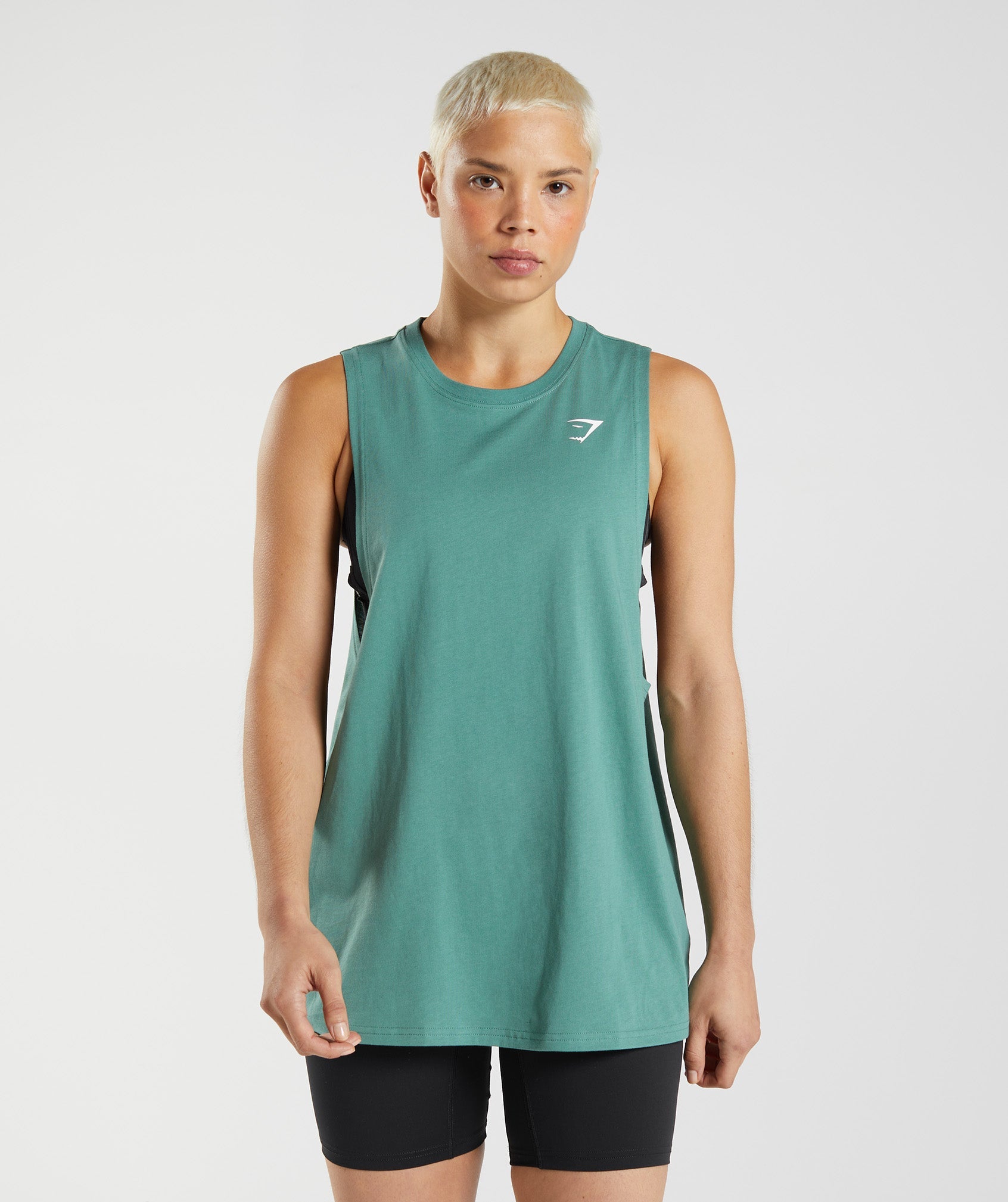 Green Women's Gymshark Training Drop Arm Tanks | WTMLVA-960