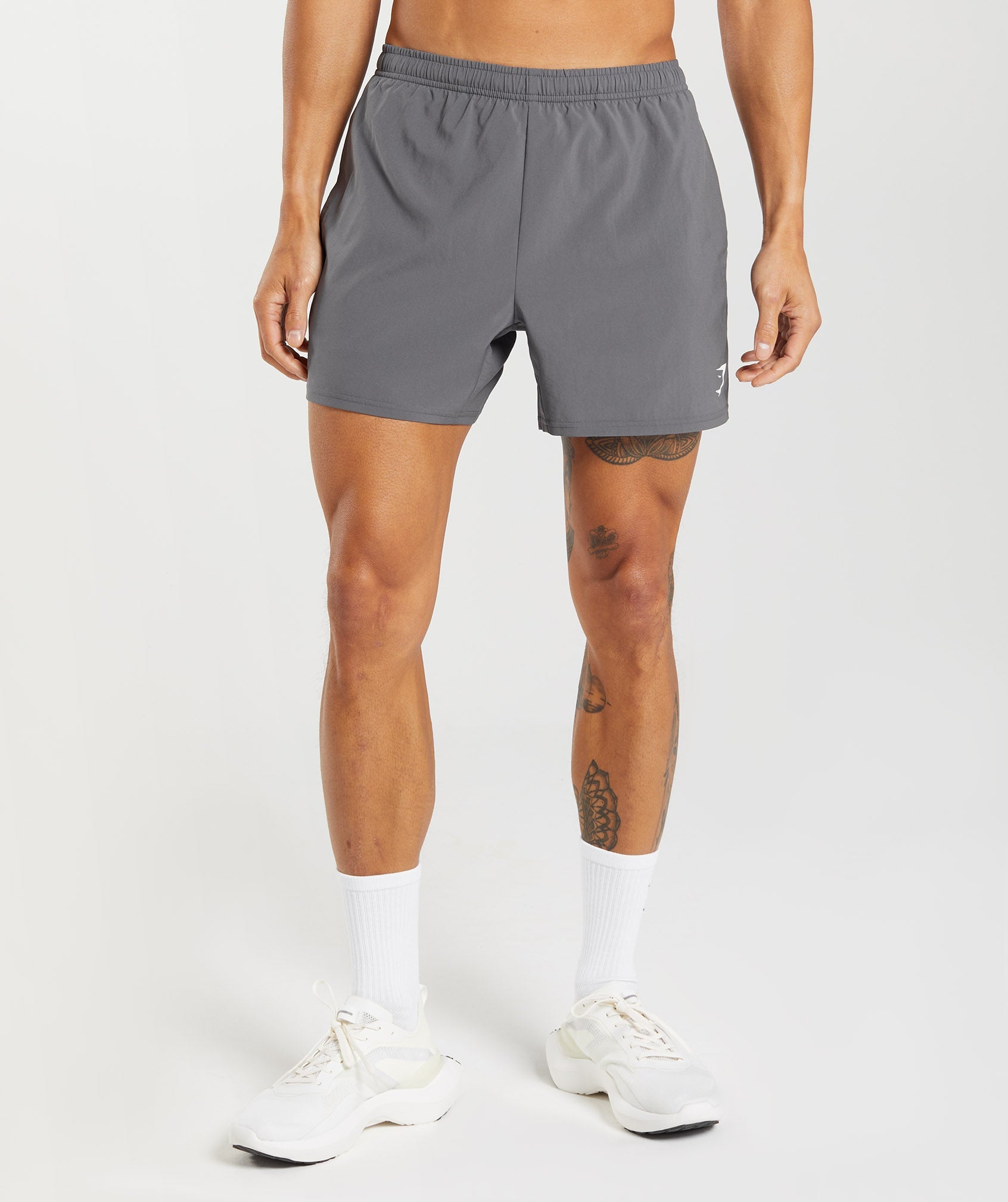 Grey Men's Gymshark Arrival 5" Shorts | CXKMGS-687