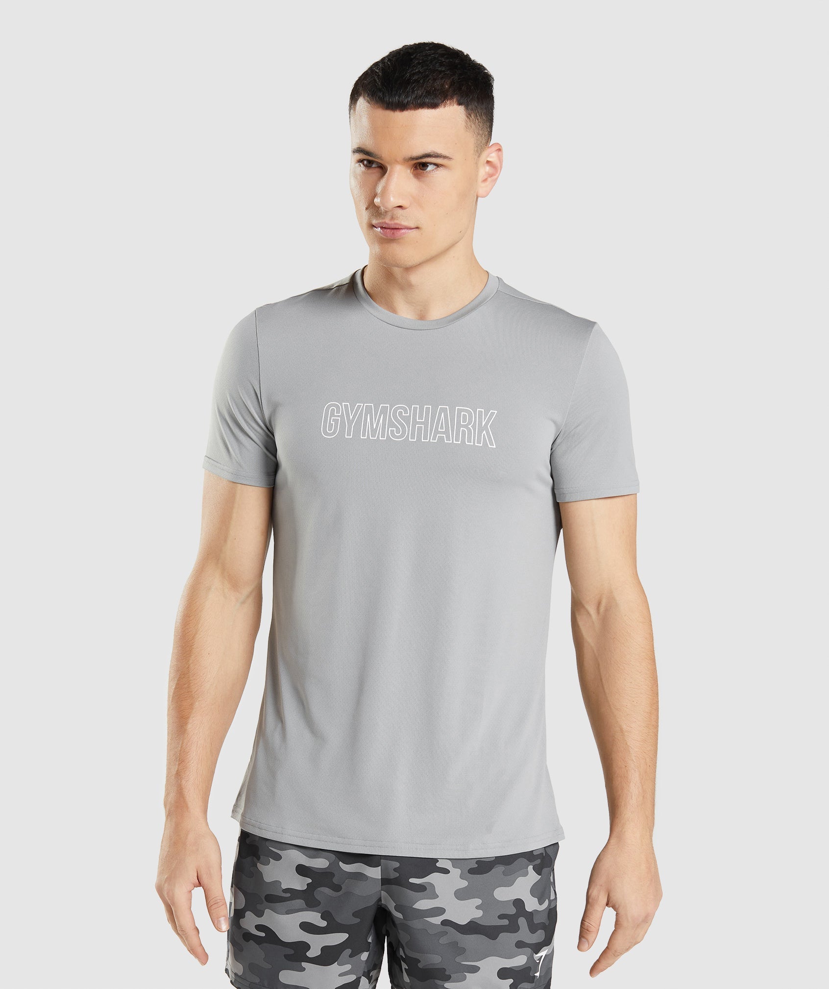 Grey Men's Gymshark Arrival Graphic T Shirts | NFYAWT-019