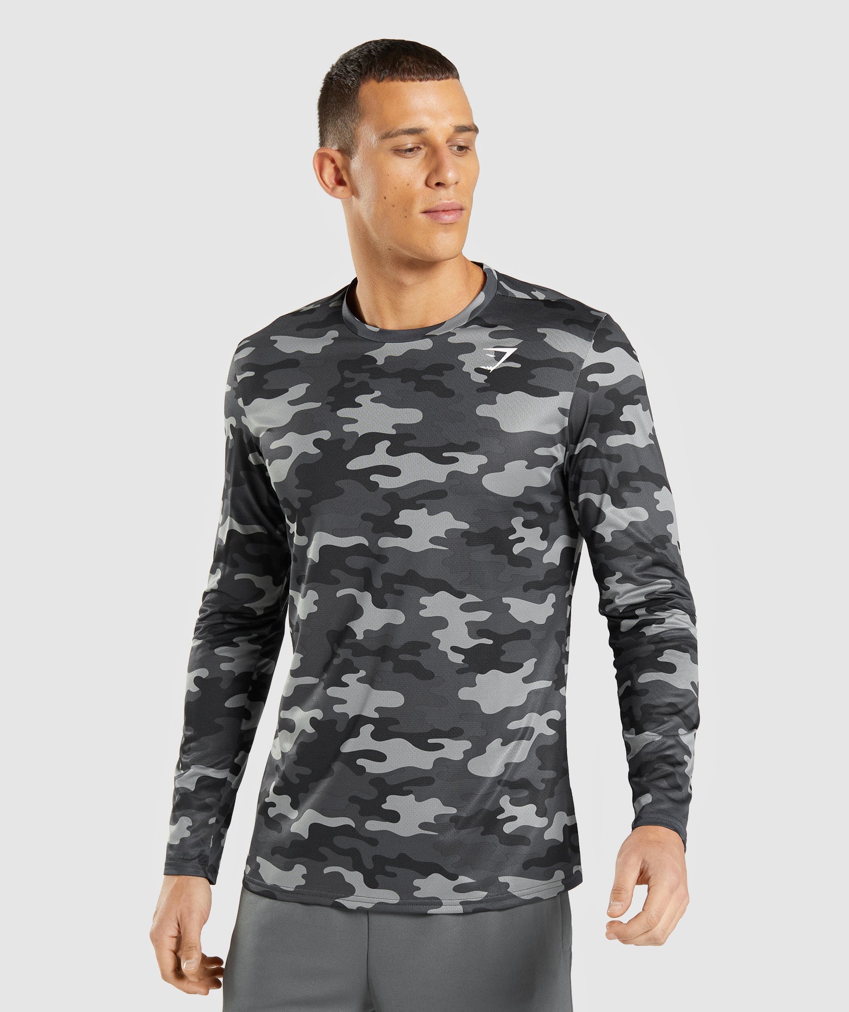 Grey Men's Gymshark Arrival Long Sleeve T Shirts | BEDCUA-294