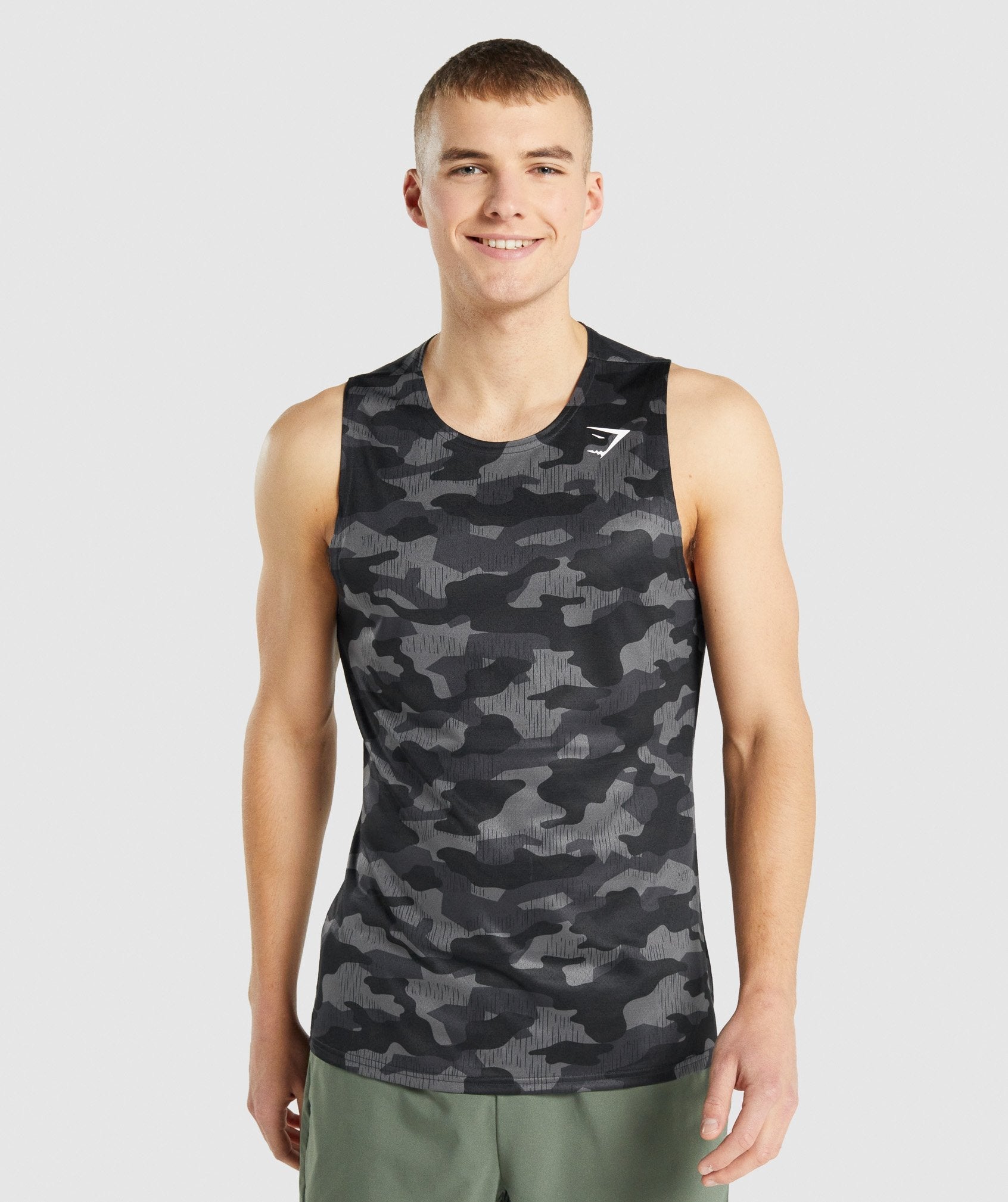 Grey Men's Gymshark Arrival Tanks | FPSXCQ-786