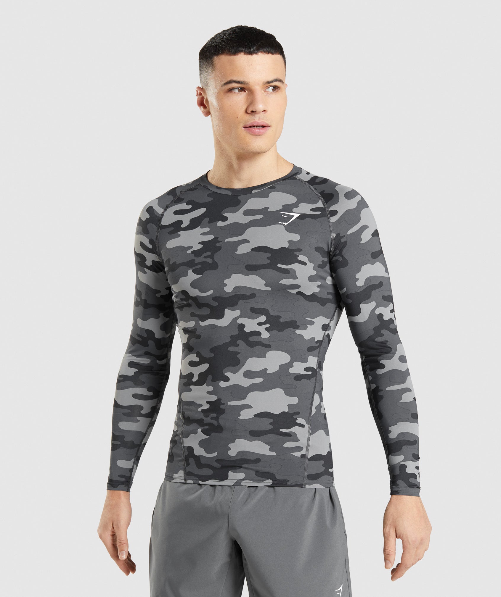 Grey Men's Gymshark Element Baselayer Long Sleeve Tops | SIBAMF-810