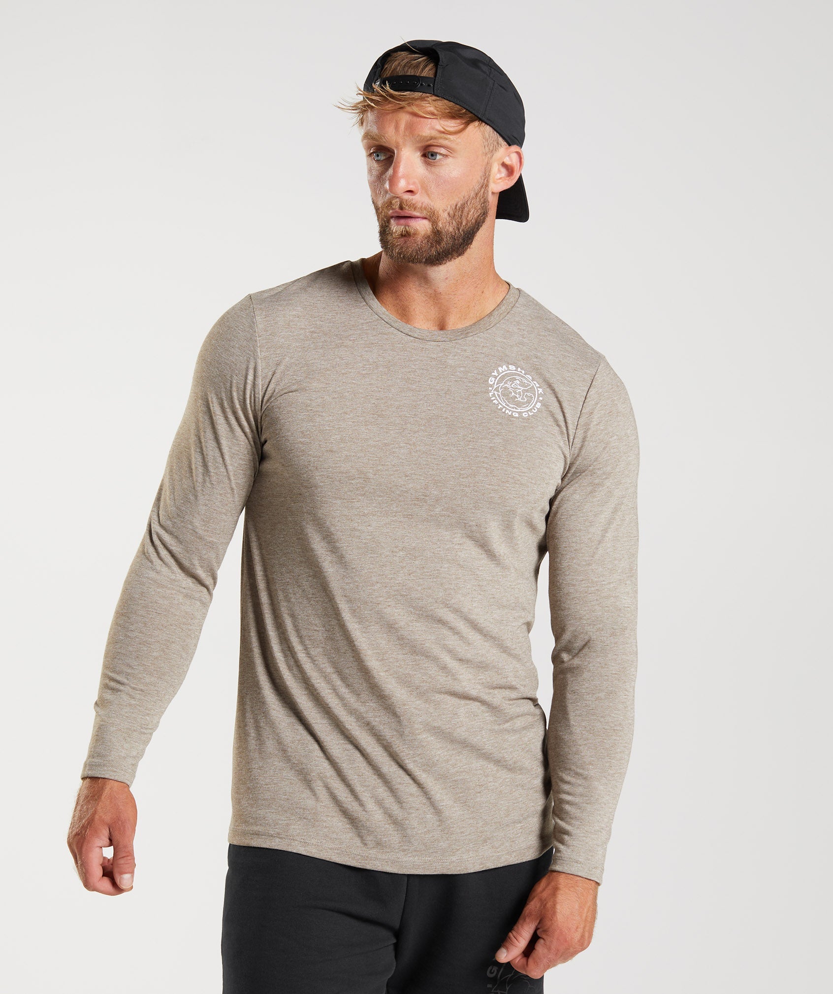 Grey Men's Gymshark Legacy Long Sleeve T Shirts | WJEILH-475