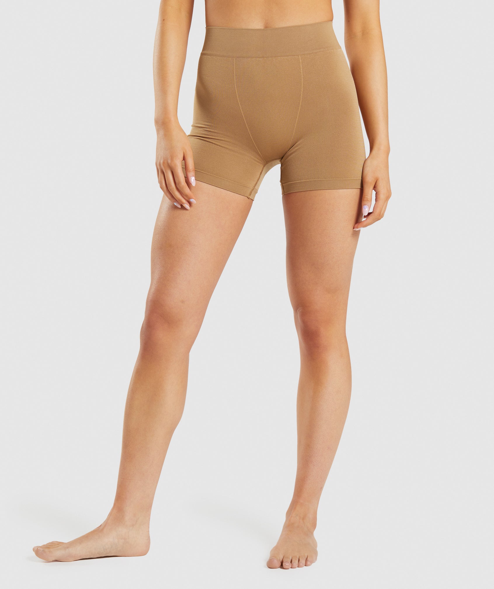 Light Brown Women's Gymshark Seamless Boxers Underwear | ODJBNC-649