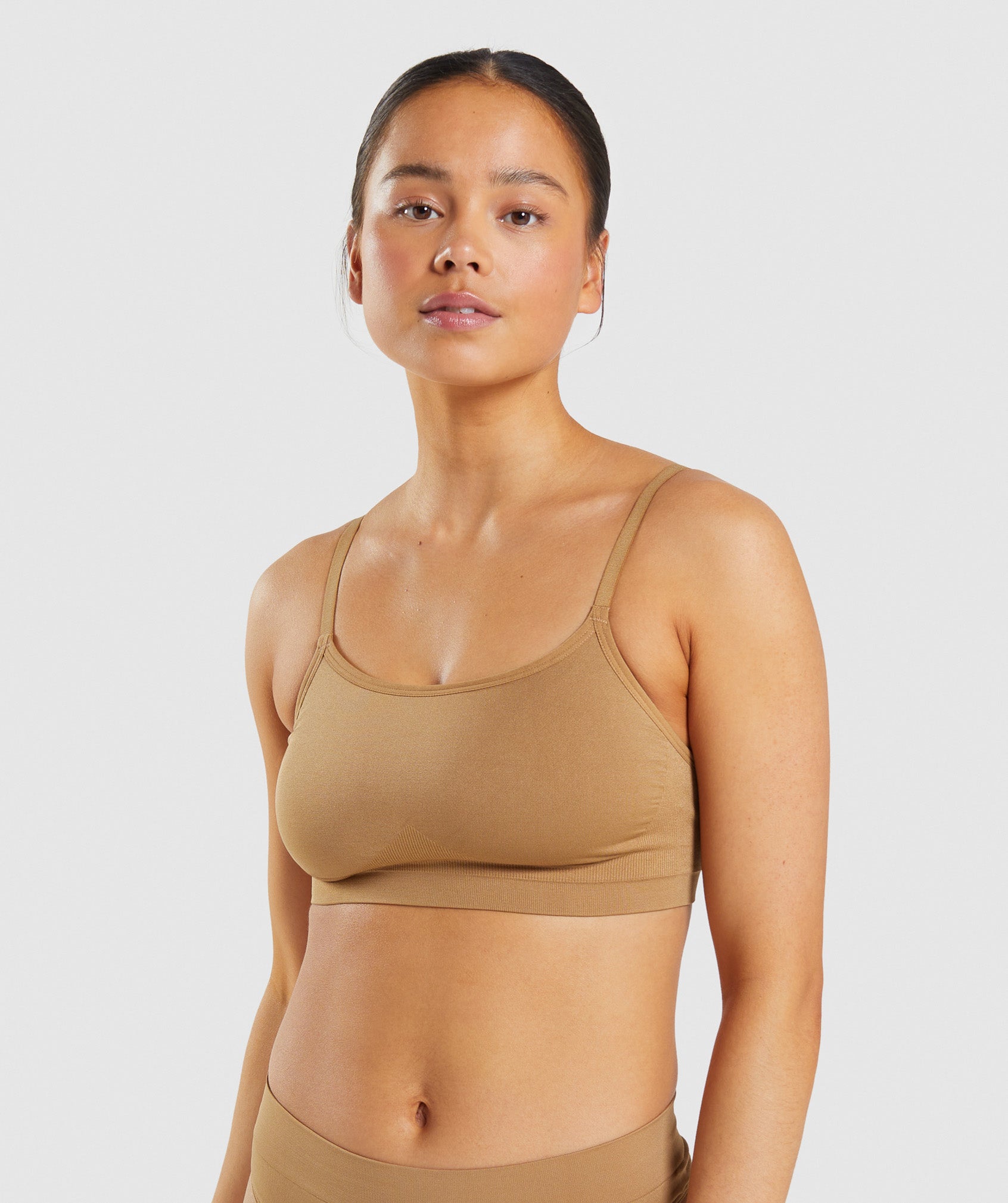 Light Brown Women's Gymshark Seamless Scoop Neck Underwear | AYXRQM-590