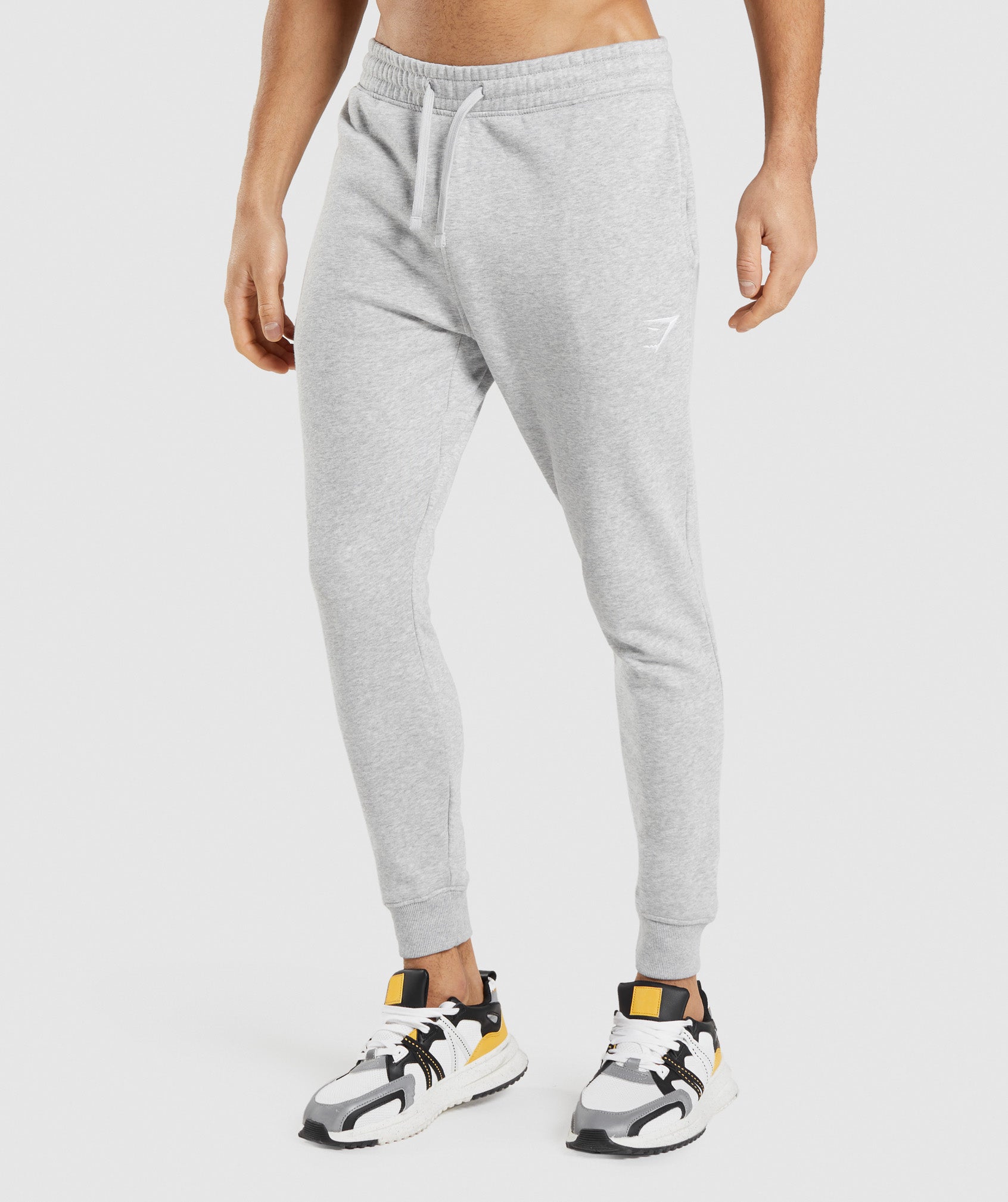 Light Grey Men's Gymshark Crest Jogger | YUWEPD-038