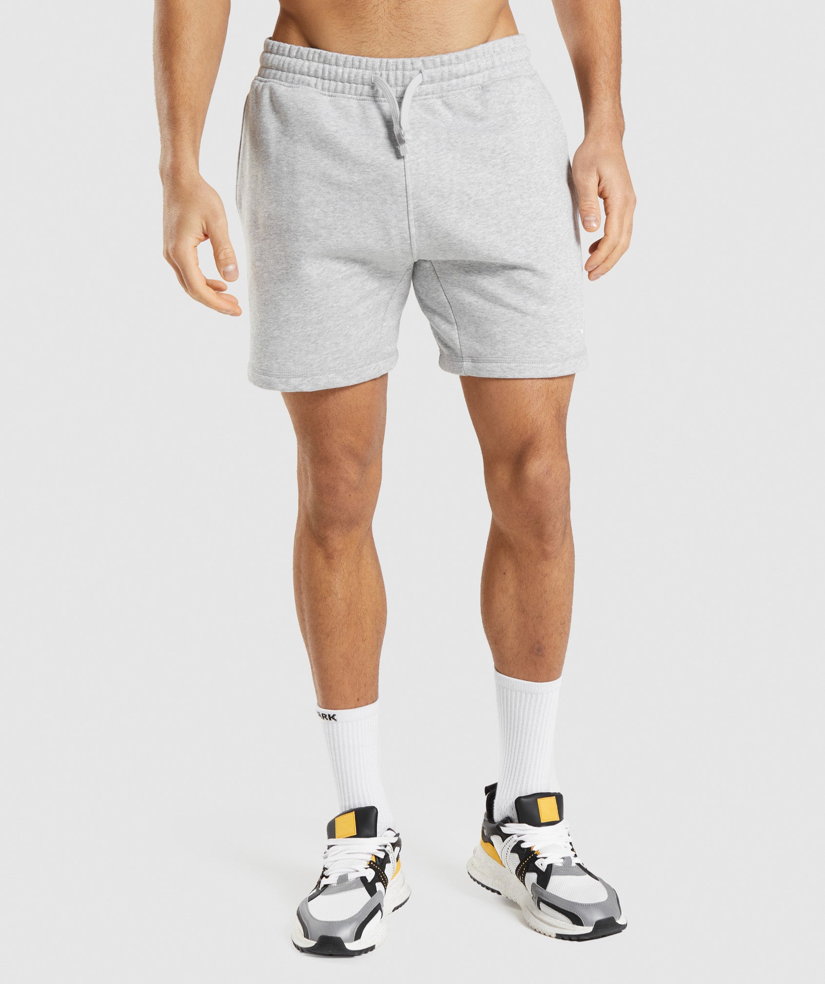 Light Grey Men's Gymshark Crest Shorts | PJGBCN-867