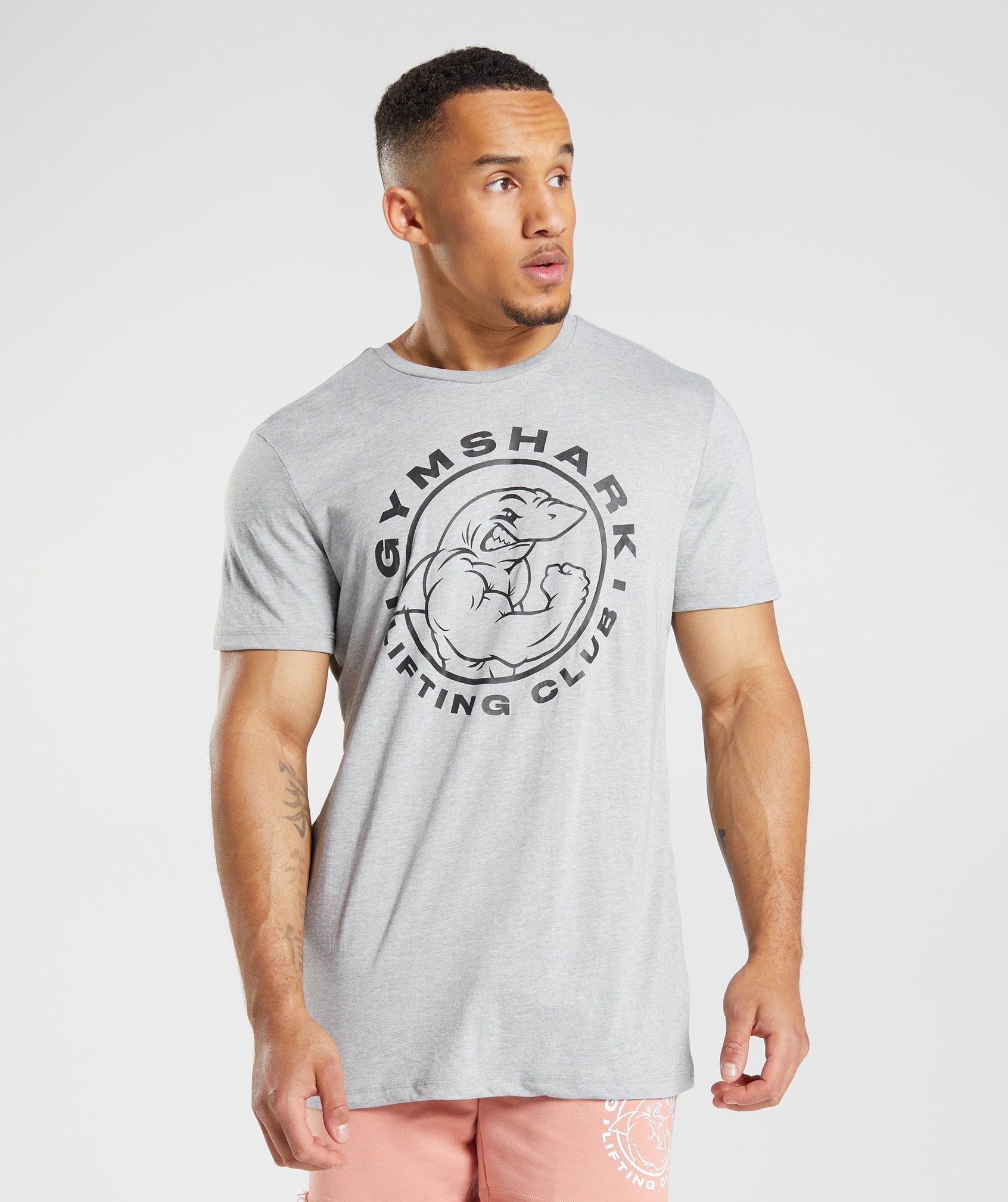 Light Grey Men's Gymshark Legacy T Shirts | CKRLJX-568