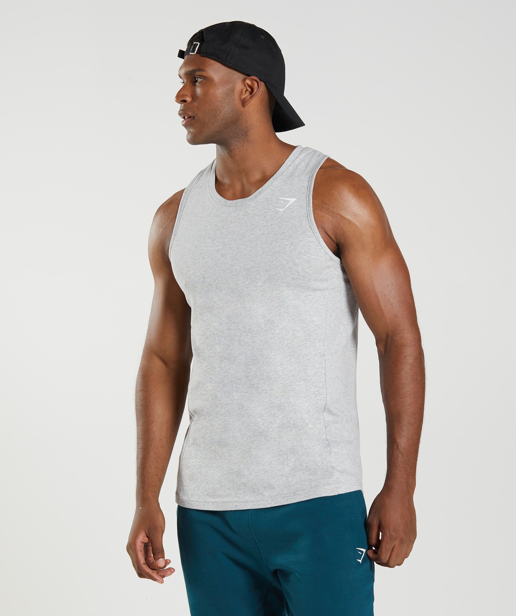 Light Grey Men's Gymshark React Tanks | TAWSHK-523