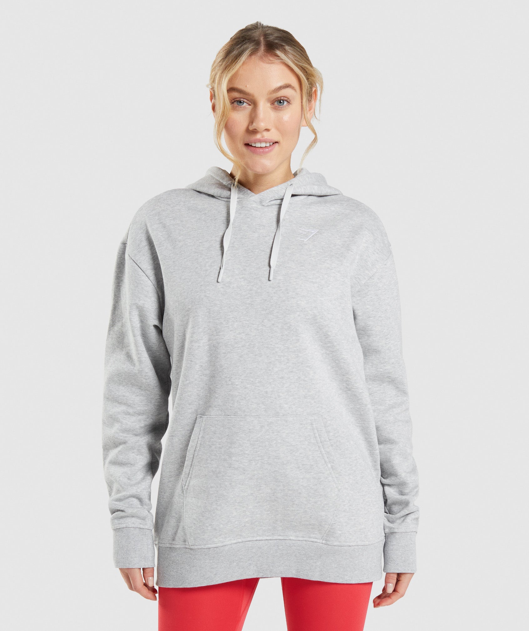 Light Grey Women's Gymshark Training Oversized Hoodie | YWENGZ-846