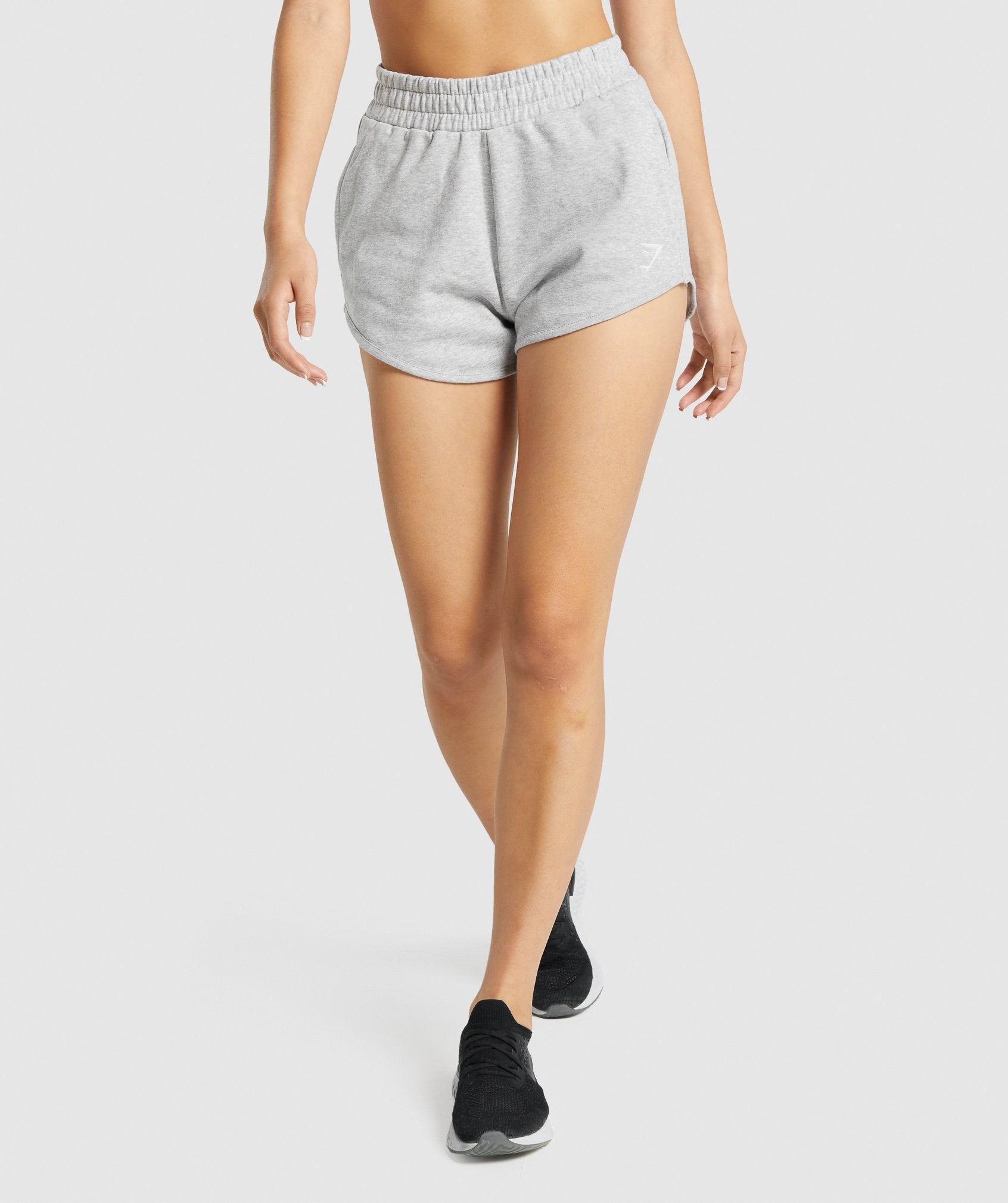 Light Grey Women's Gymshark Training Sweat Shorts | VUFLSJ-594